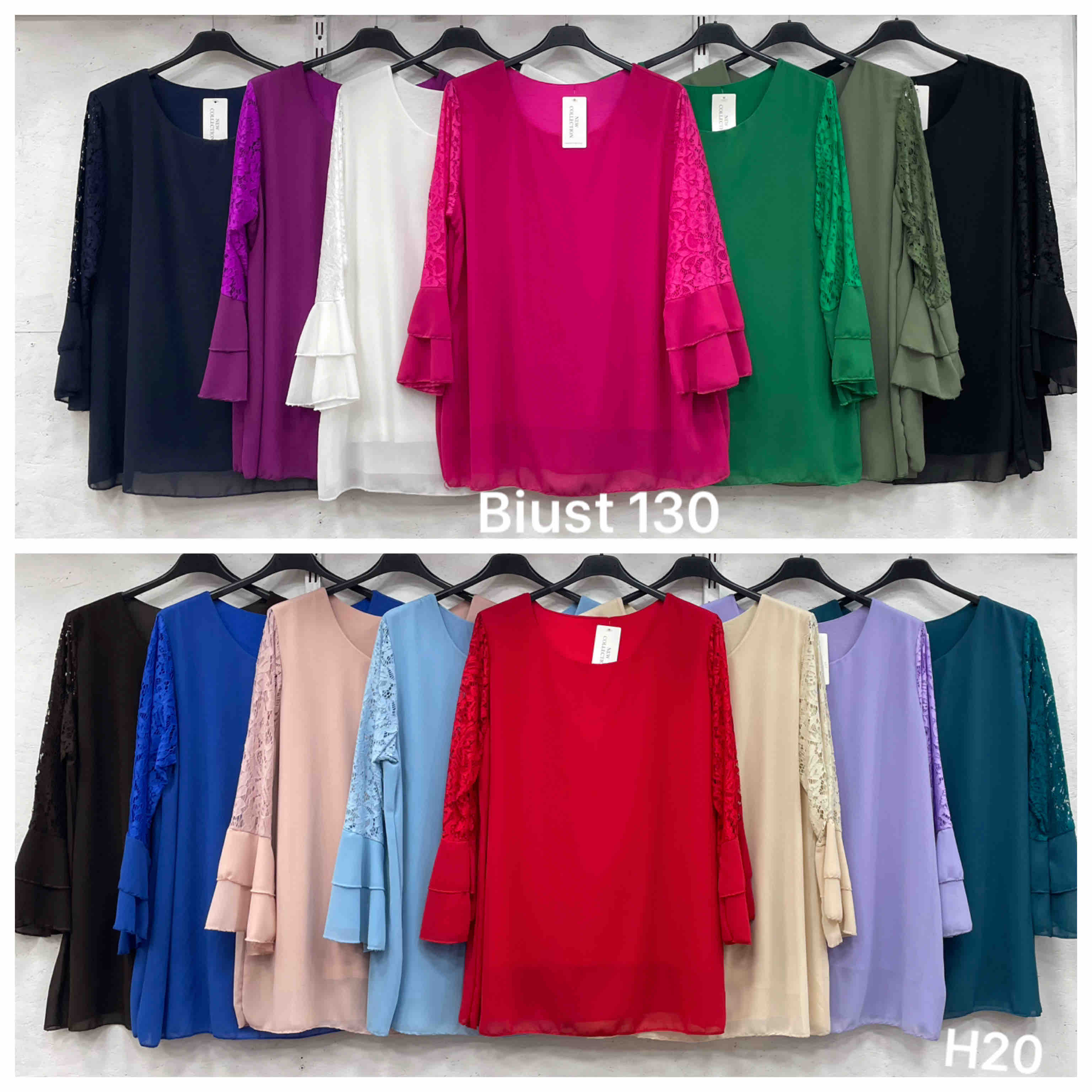 Bluzki Damskie  WŁOSKA  , Size uni, paczka 6szt ,mix kolor