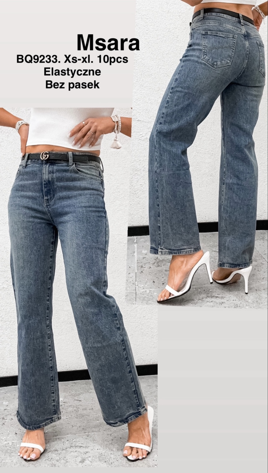 Jeansy damskie , Size xs-xl, paczka 10szt,1kolor