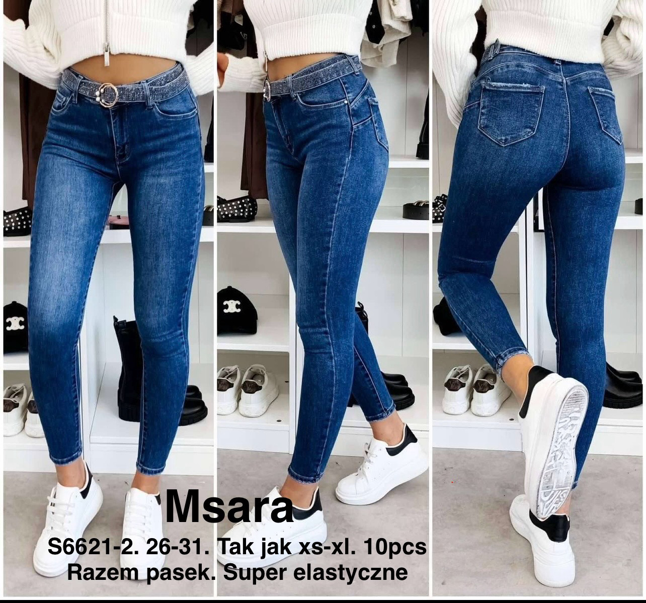 Jeansy damskie , Size xs-xl, paczka 10szt,1kolor