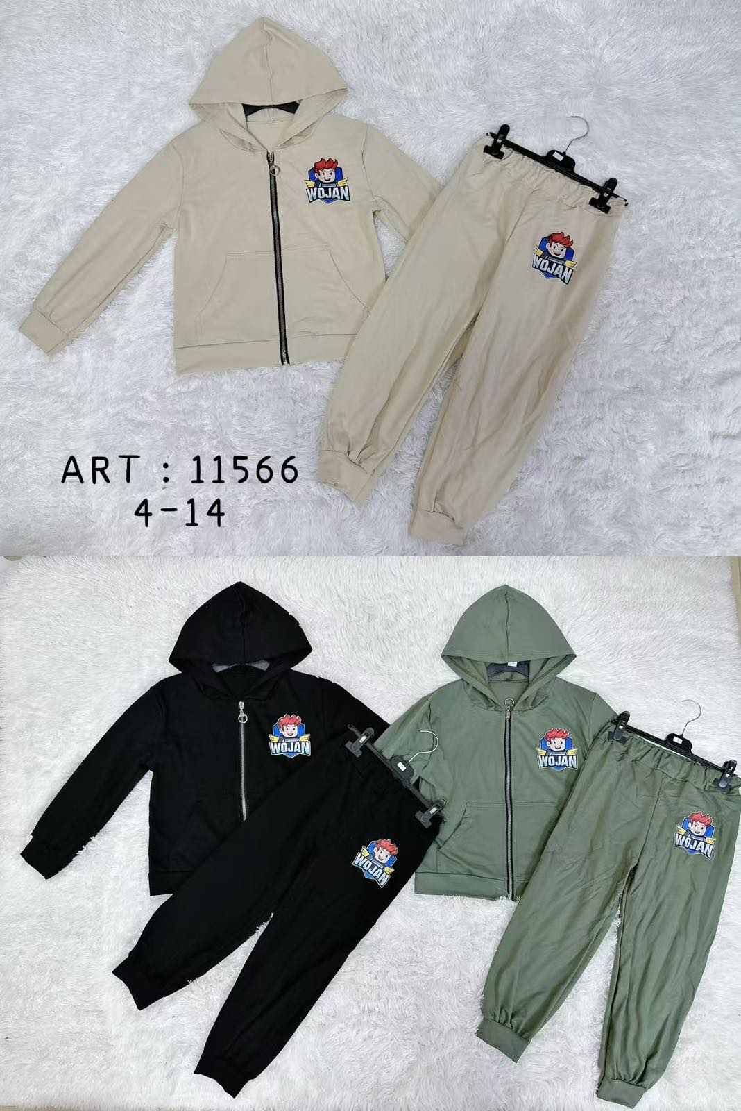 Komplety DZIECIĘCA ,size 4-14lat,paczka 6szt ,1kolor