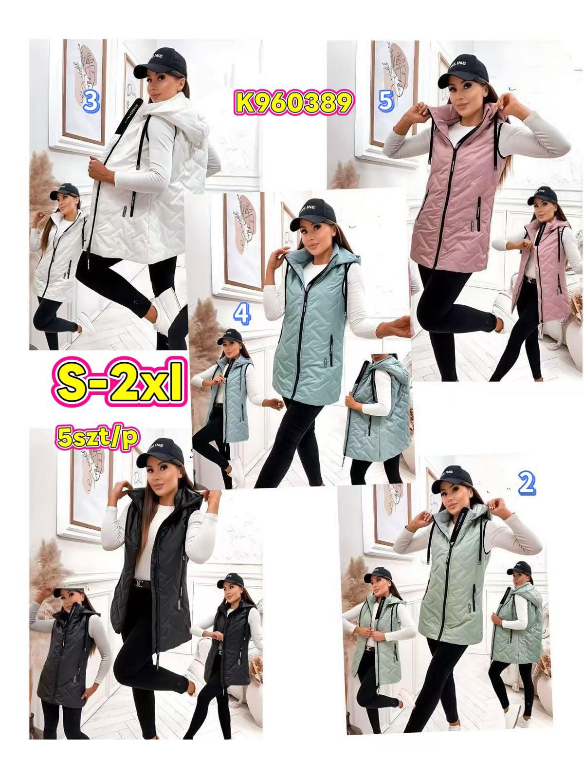 Kamizelki damskie ,size s-2xl,paczka 5szt,1kolor