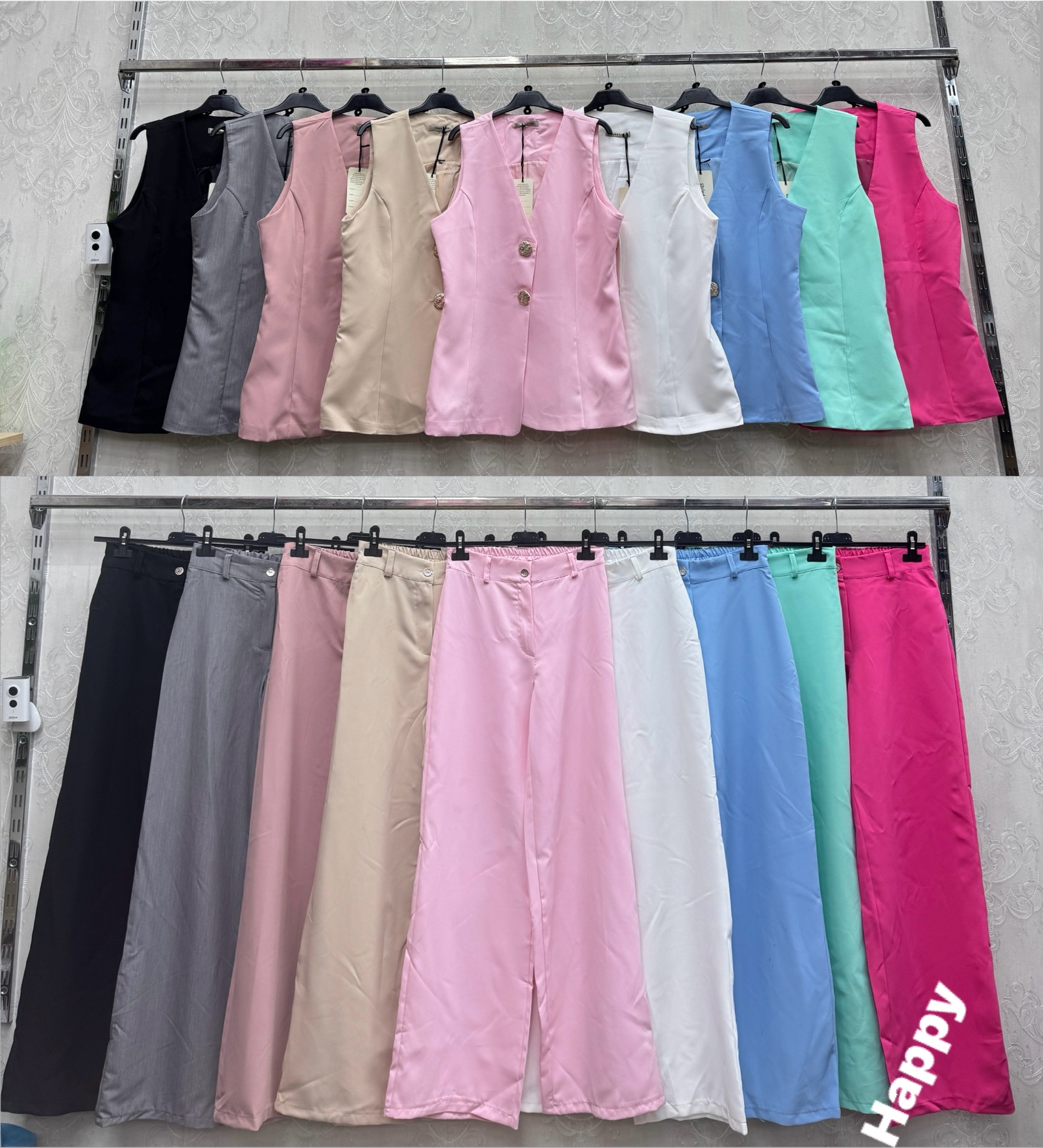 Spodnie Damskie  WŁOSKA  , Size uni, paczka 6szt ,mix kolor