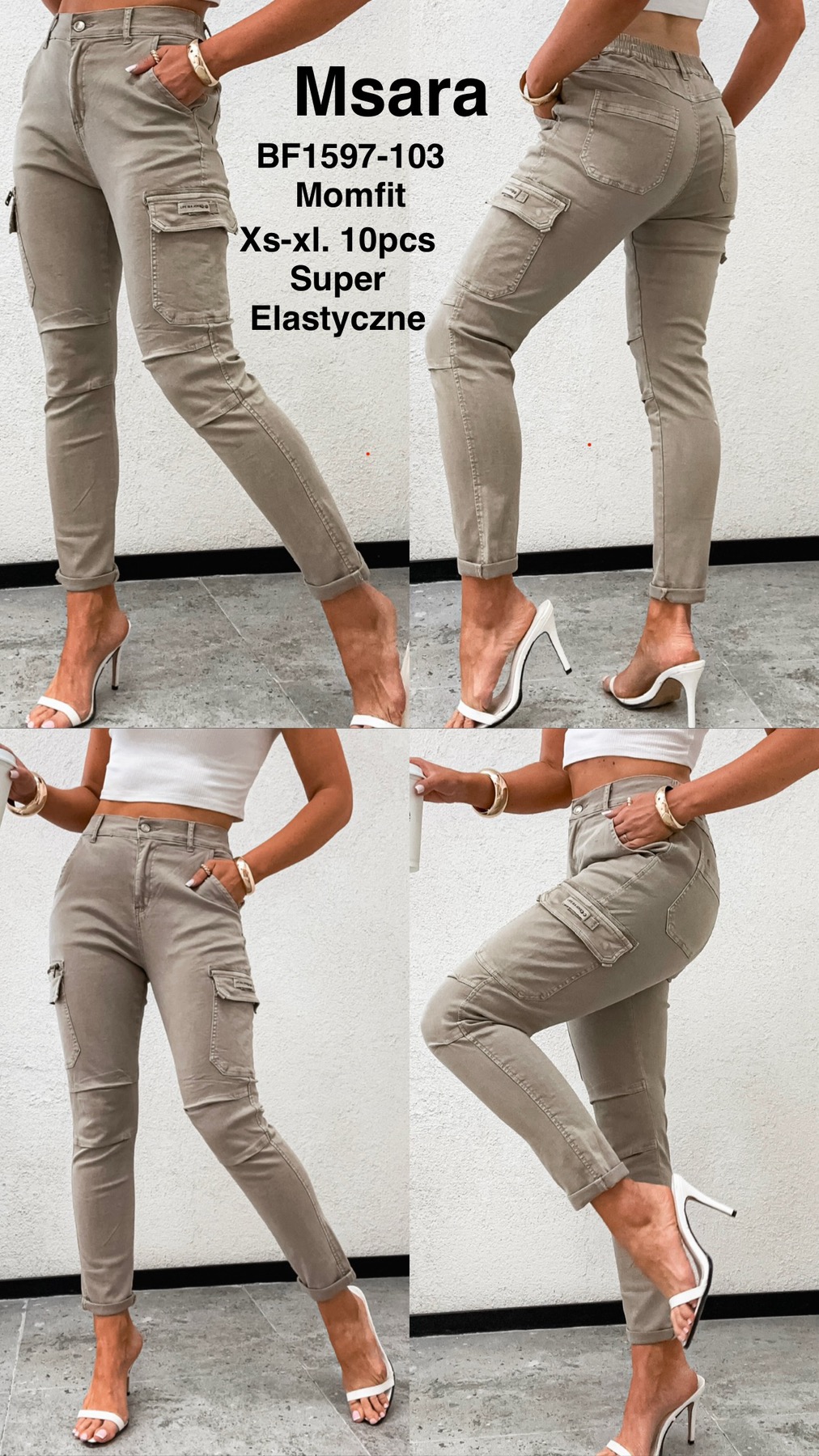 Jeansy  damskie , Size xs-xl,paczka 10szt,1kolor