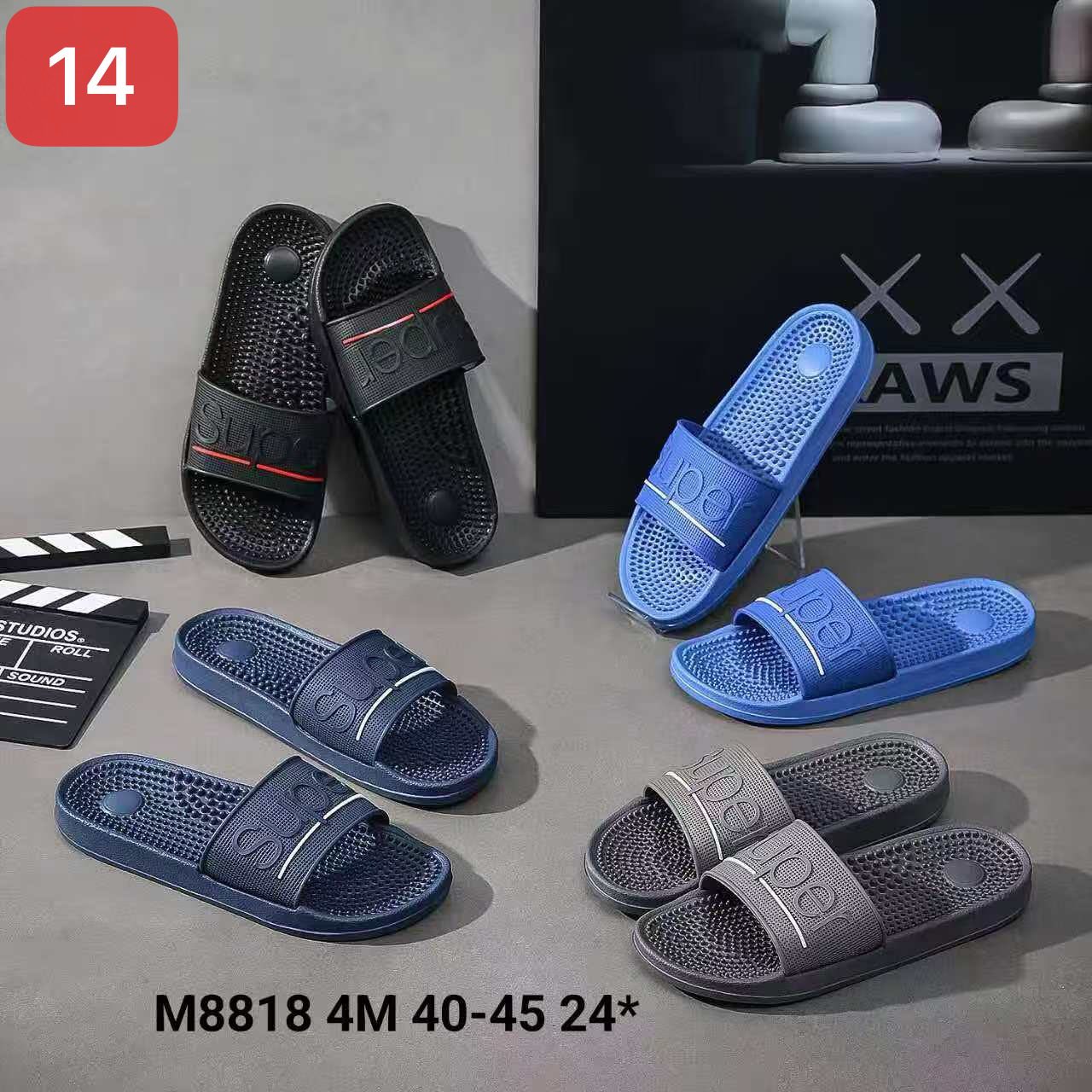 Klapki Męskie (40-45, 24par)