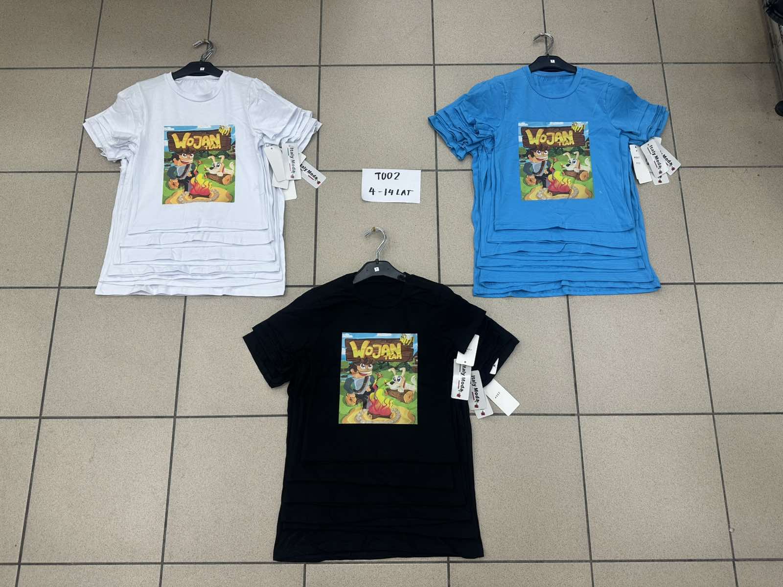 Bluzki DZIECIĘCA ,size 4-14lat,paczka 6szt ,1kolor