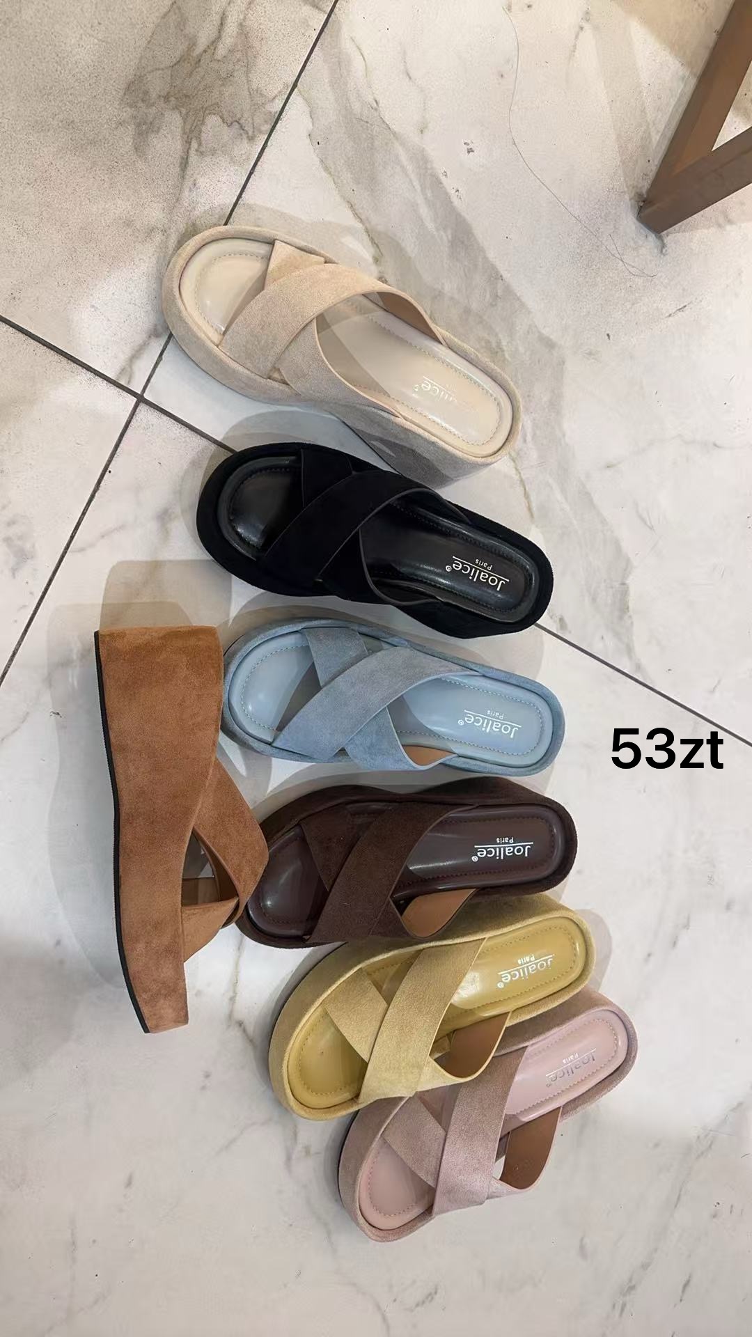 Klapki na Koturnie Damskie (36-41, 12par)