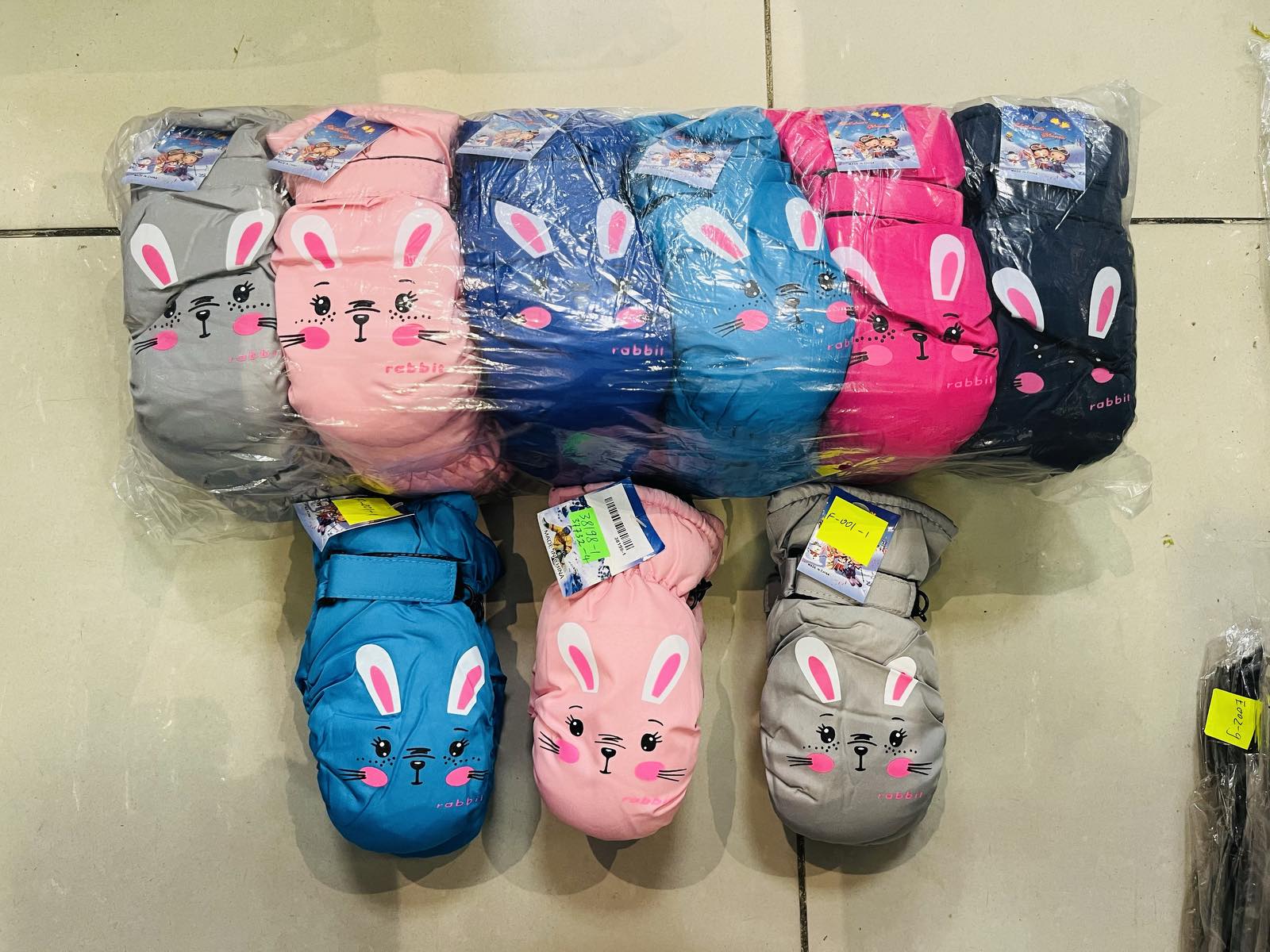 Rękawiczki  DZIECIĘCA, paczka 12szt,mix kolor