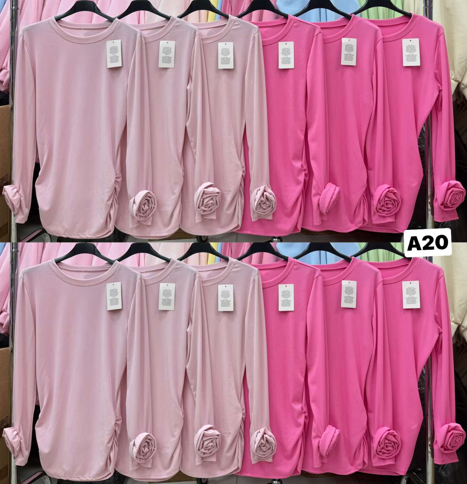 Bluzki Damskie wloskie, Size uni, paczka 6szt ,mix kolor