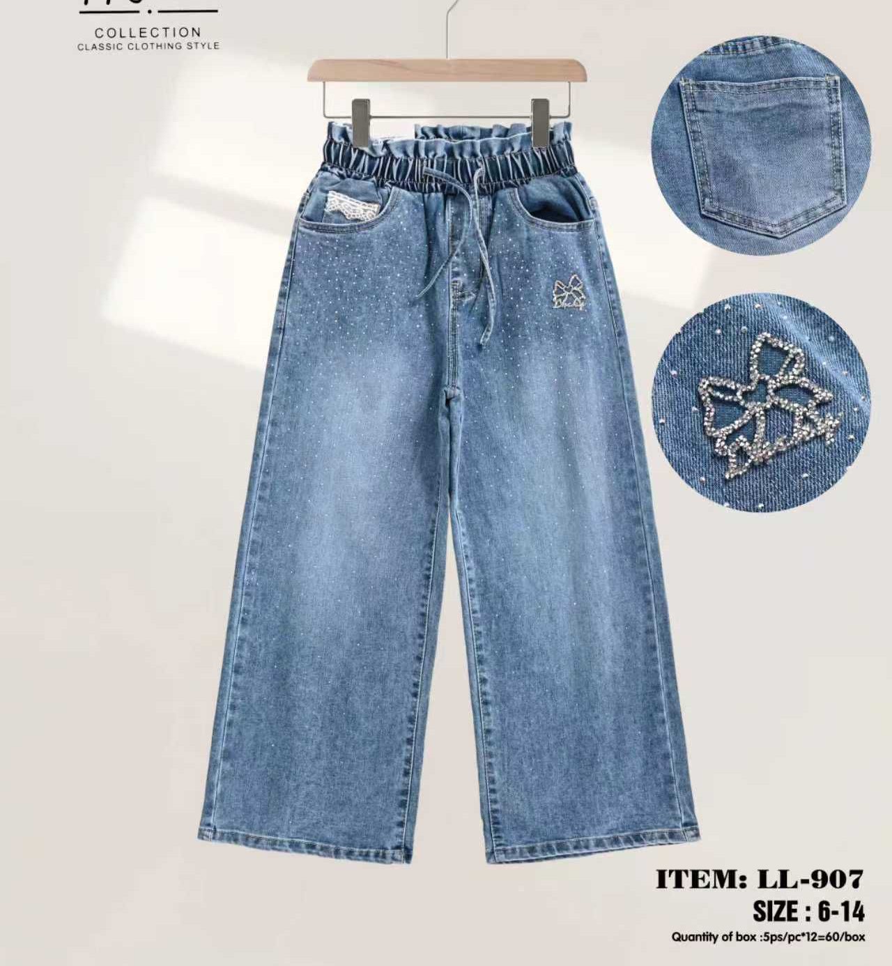 Spodnie JEANSY DZIECIĘCA , Size 6-14lat, paczka 5szt ,1kolor