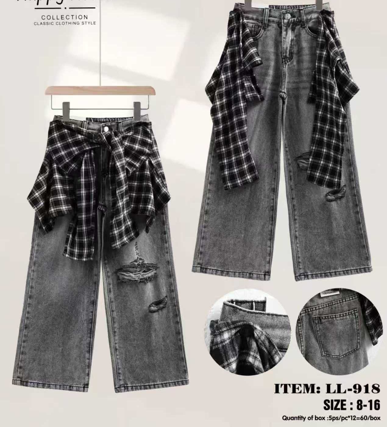 Spodnie JEANSY DZIECIĘCA , Size 8-16lat, paczka 5szt ,1kolor