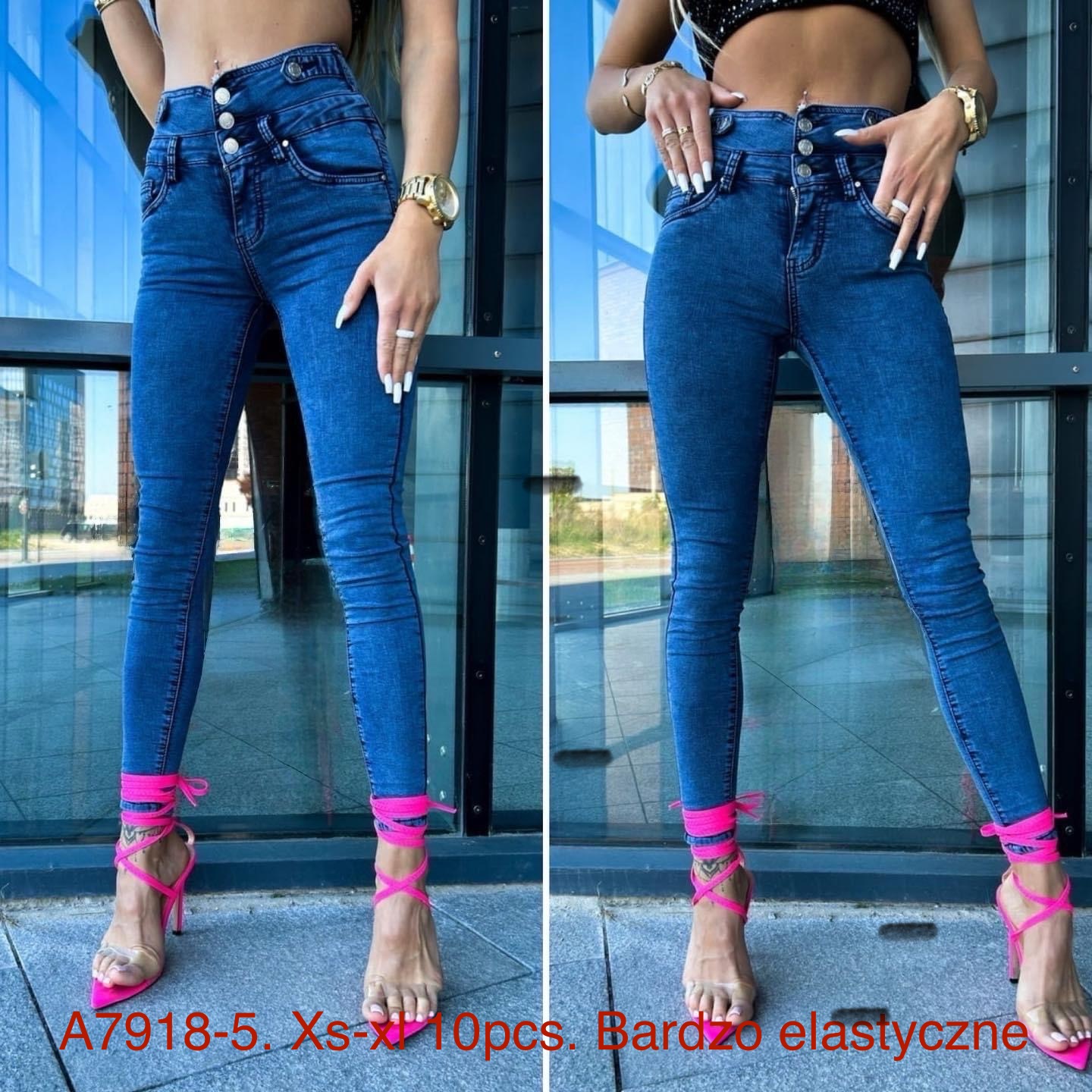 Jeansy  damskie , Size xs-xl,paczka 10szt,1kolor