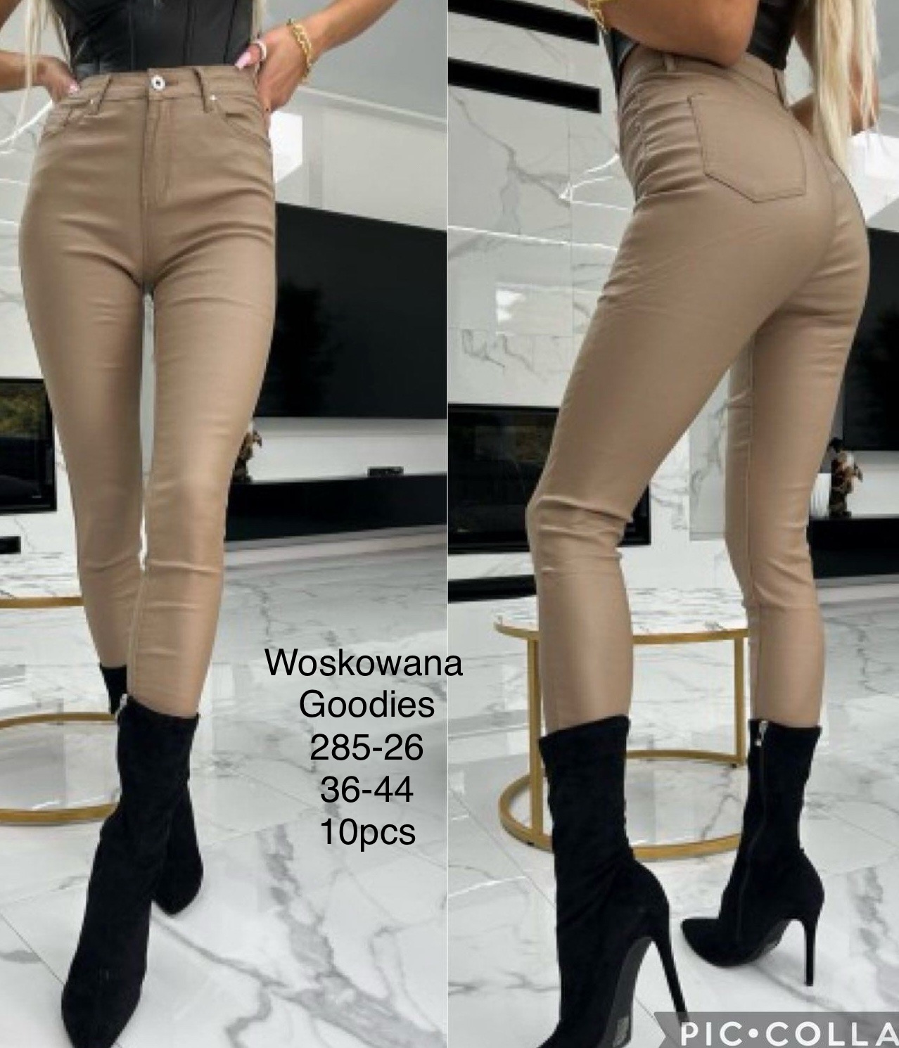 Spodnie skórzane damskie , Size 36-44,paczka 10szt,1kolor