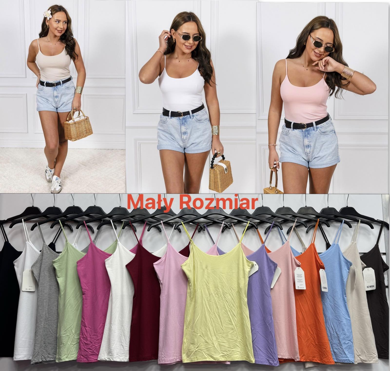 Bluzki Damskie  WŁOSKA  , Size uni, paczka 6szt ,mix kolor