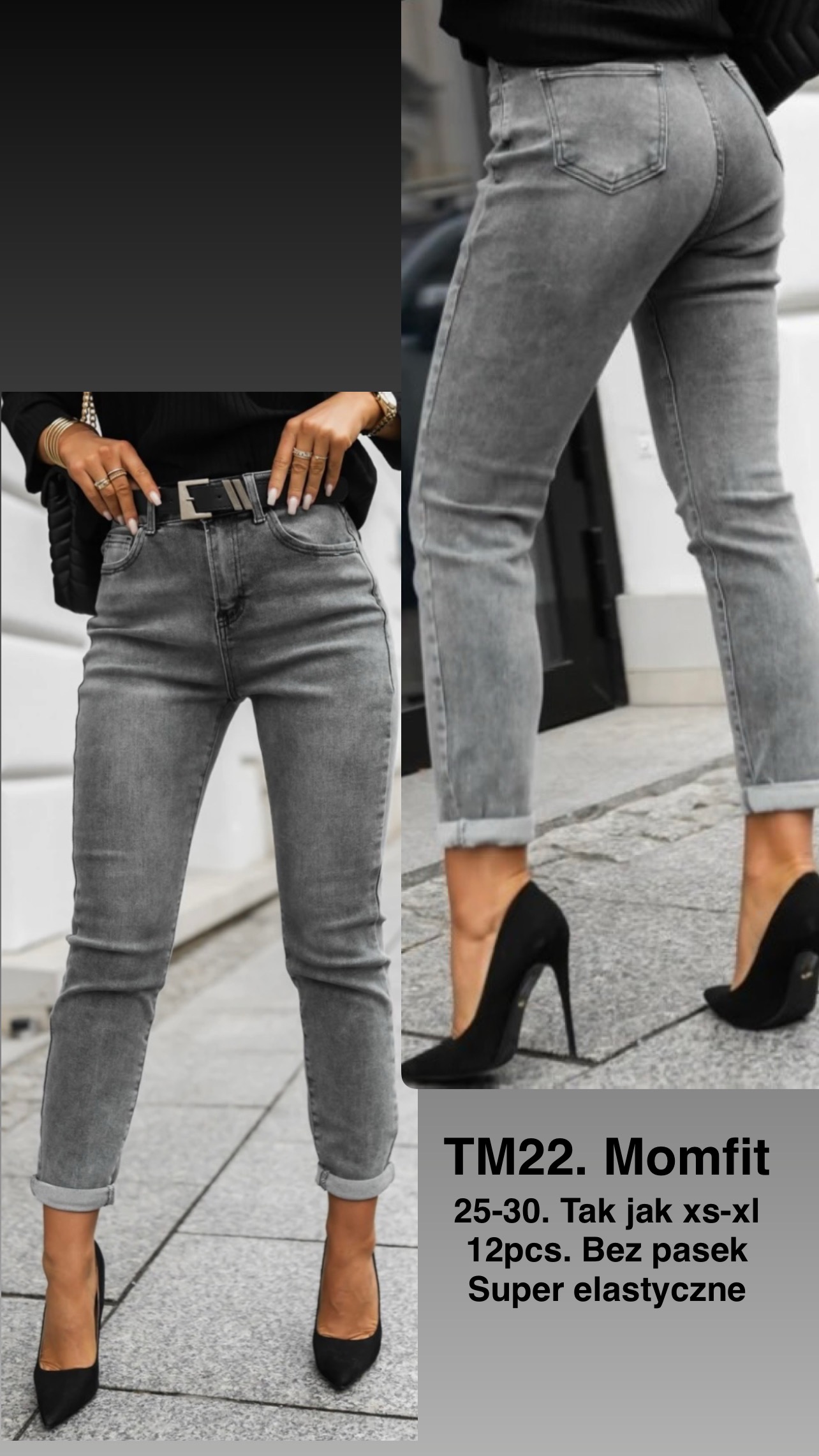 Jeansy damskie , Size xs-xl,paczka 12szt,1kolor
