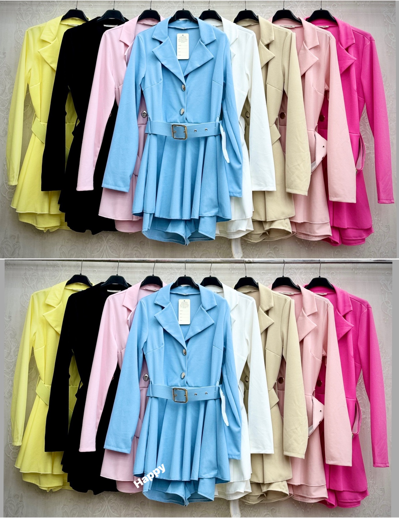 Kombinezony Damskie wloskie, Size uni, paczka 6szt ,mix kolor