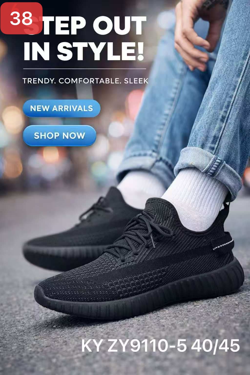 Buty Sportowe MĘSKIE (40-45, 12par)