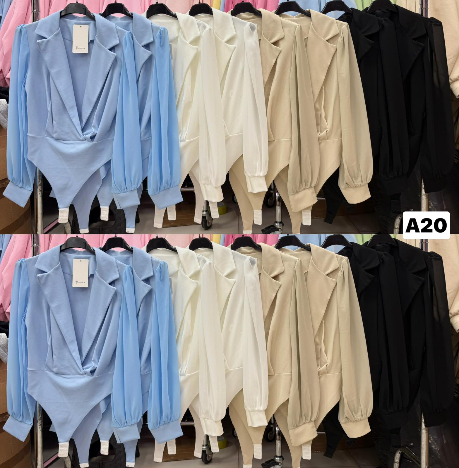 Body Damskie wloskie, Size uni, paczka 6szt ,mix kolor