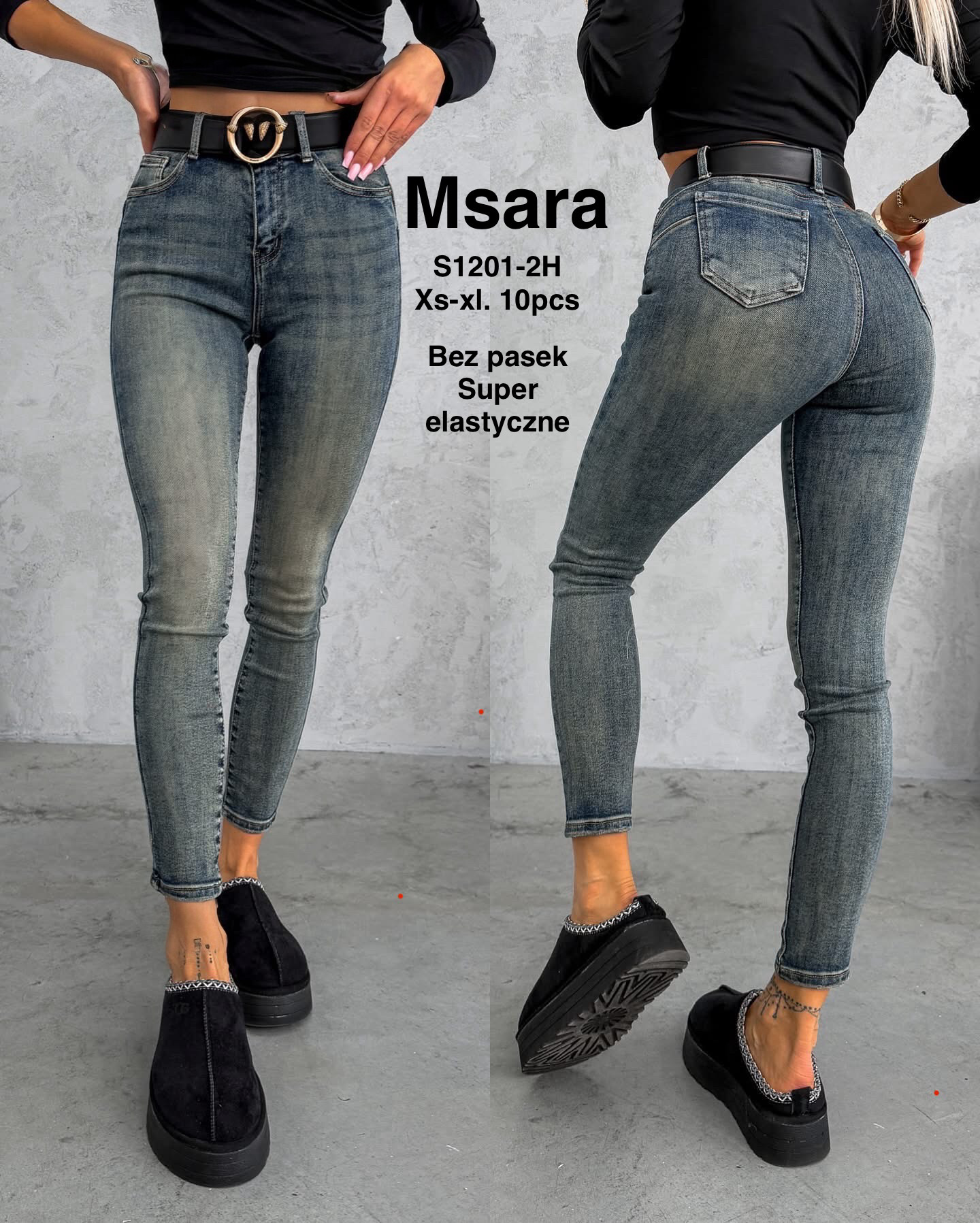 Jeansy damskie , Size xs-xl, paczka 10szt,1kolor