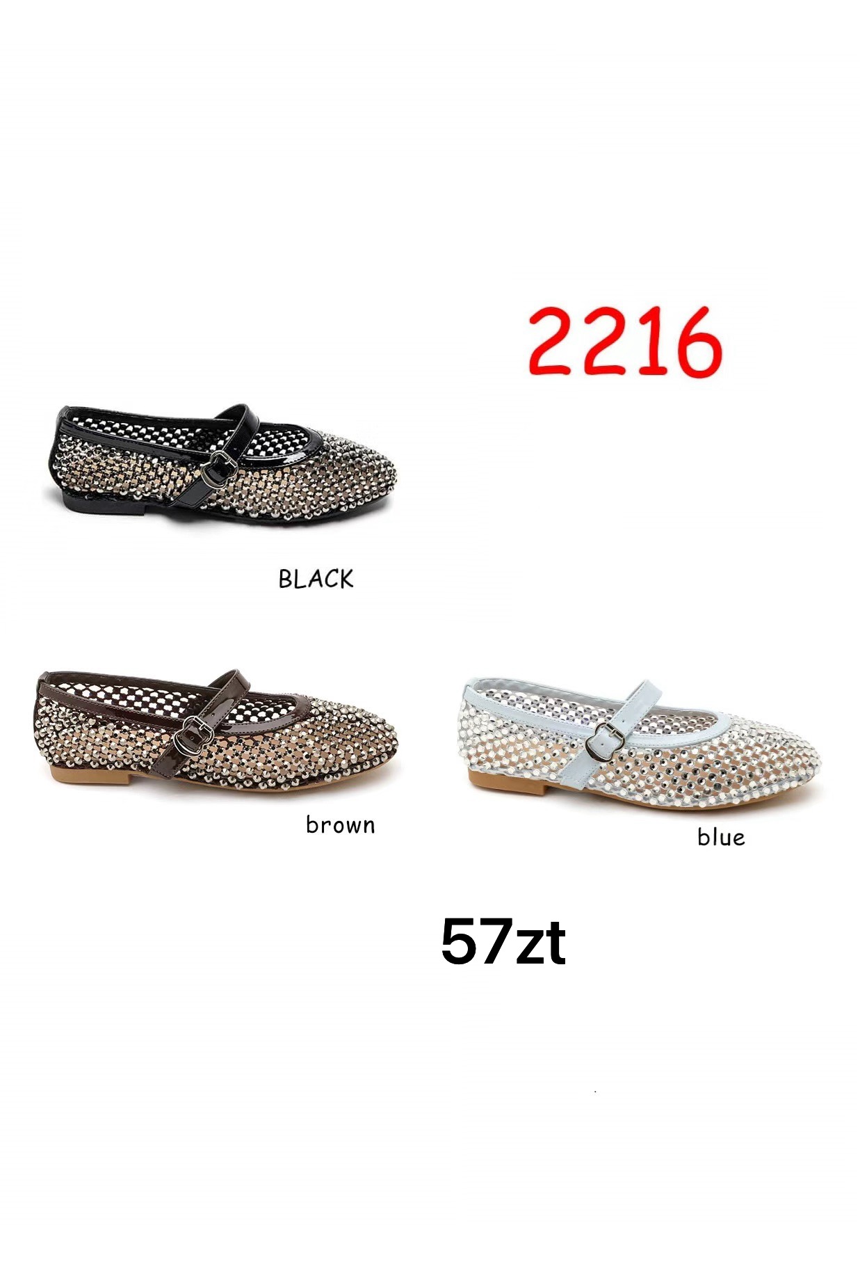 Baleriny Damskie (36-41, 12par)