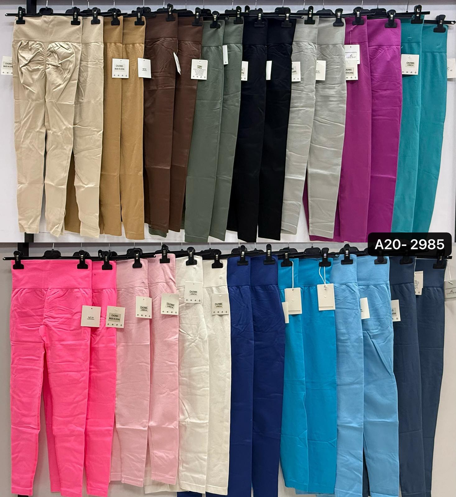 Legginsy Damskie Wloskie, Size uni, paczka 6szt ,mix kolor