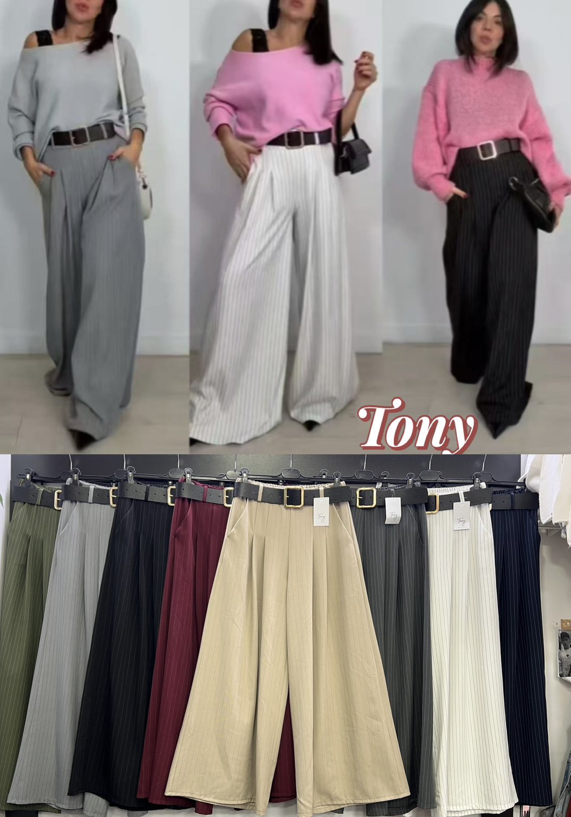 Spodnie Damskie  WŁOSKA  , Size uni, paczka 6szt ,mix kolor