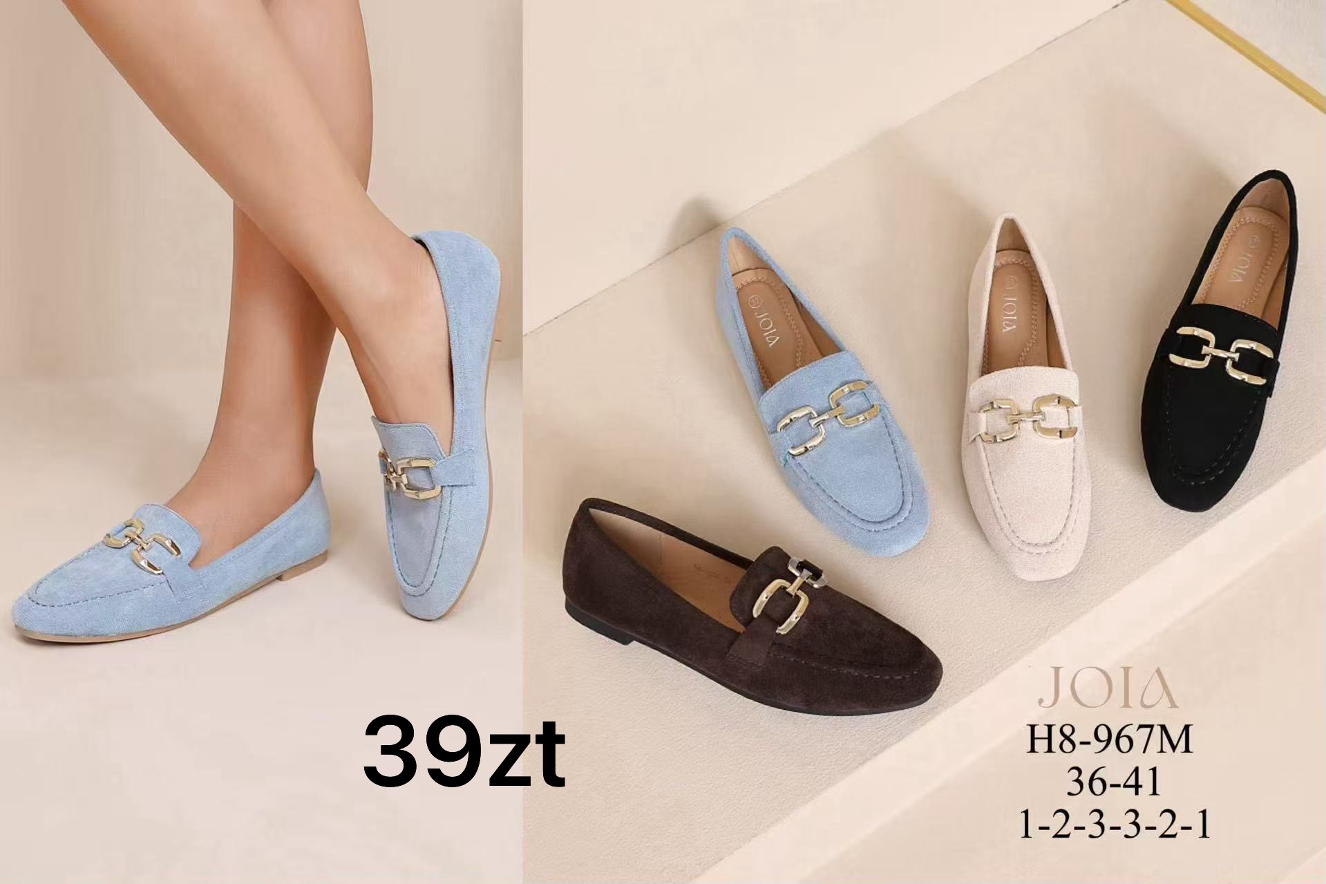 Buty Półbuty Damskie (36-41, 12par)