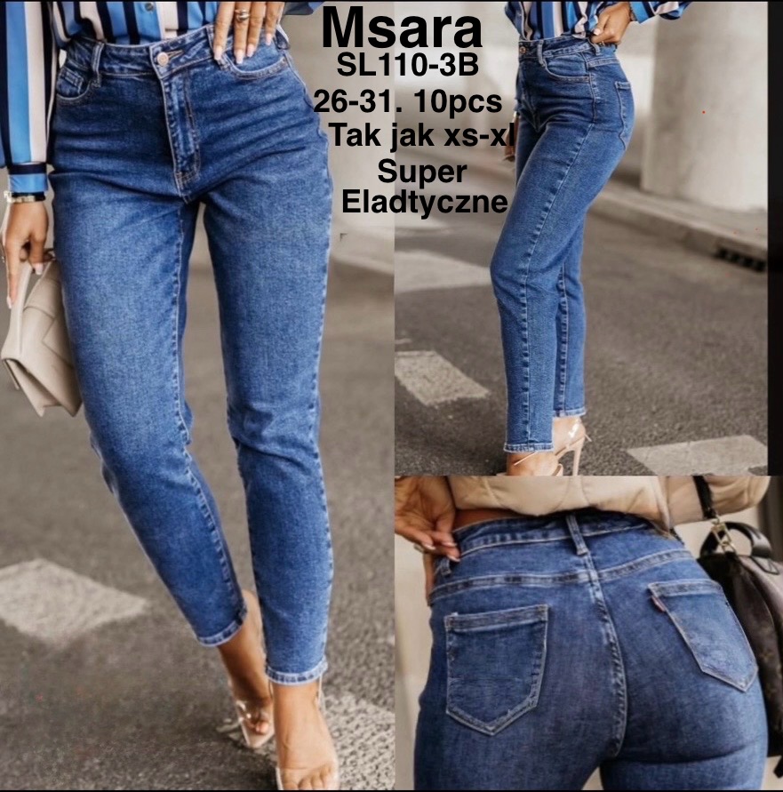 Jeansy damskie , Size xs-xl, paczka 10szt,1kolor