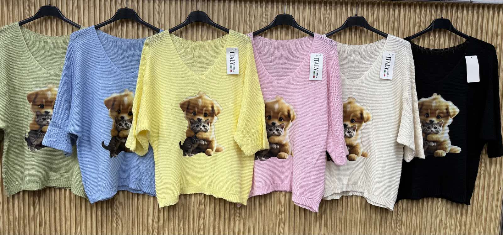 Swetry Damskie  WŁOSKA  , Size uni, paczka 6szt ,mix kolor