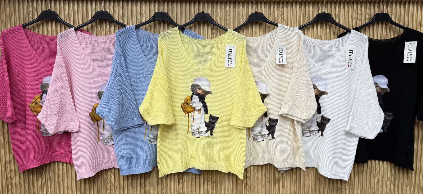 Swetry  Damskie  WŁOSKA  , Size uni, paczka 6szt ,mix kolor