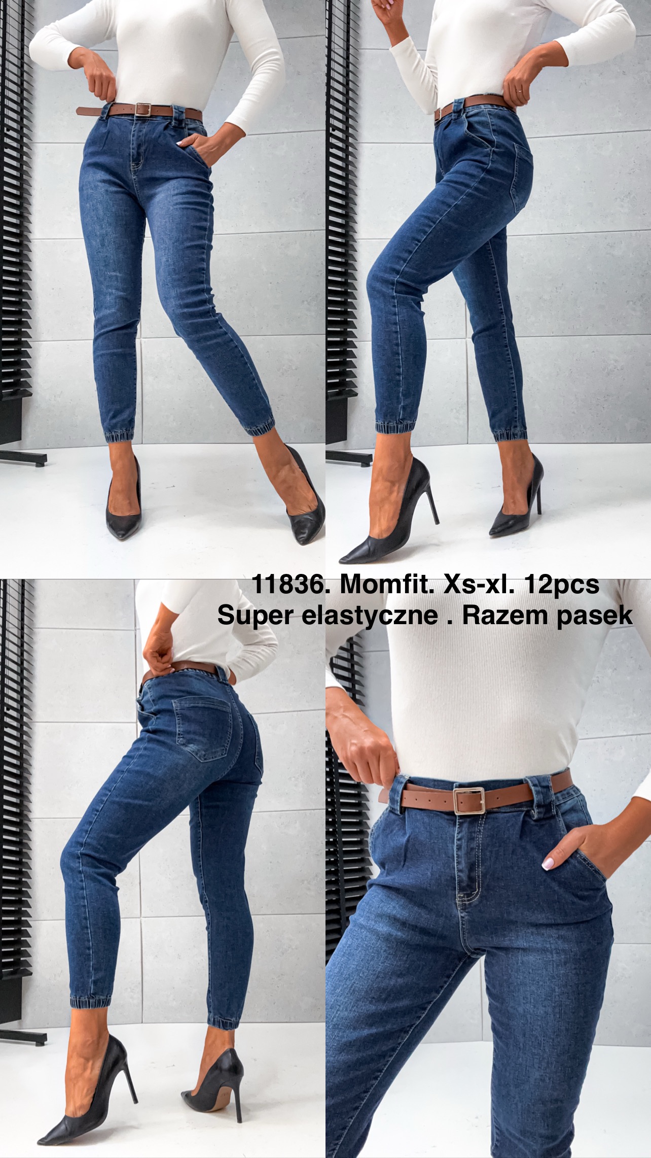 Jeansy  damskie , Size xs-xl,paczka 12szt,1kolor