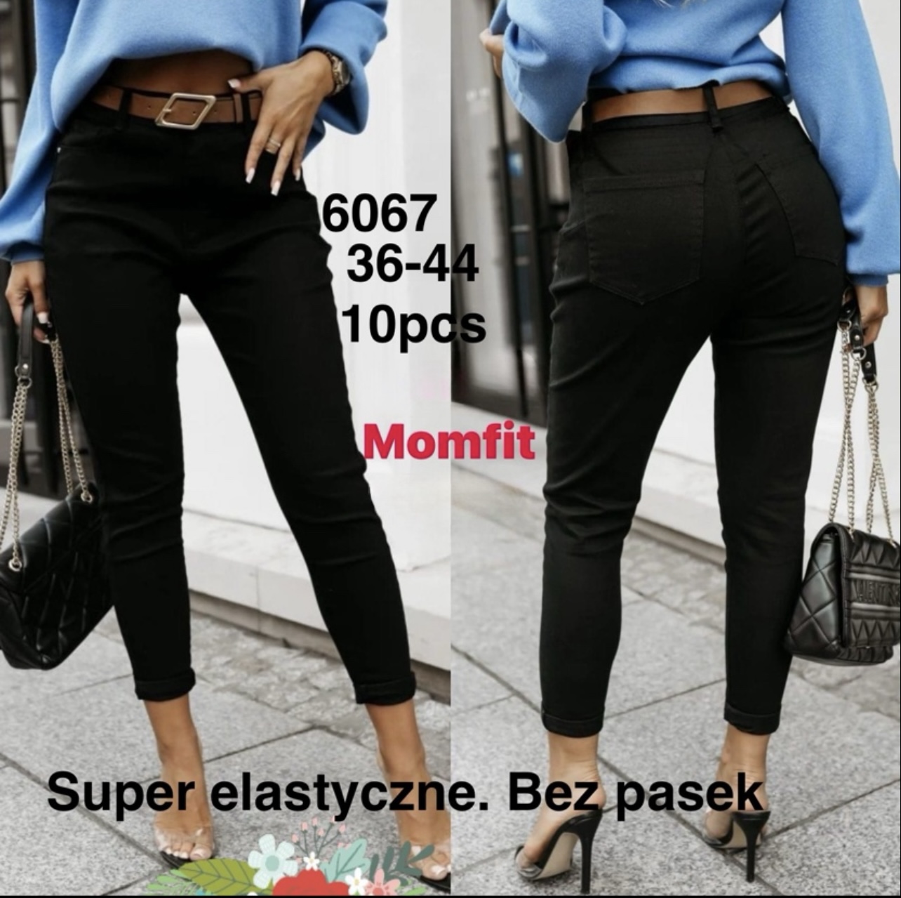 Jeansy damskie , Size 36-44, paczka 10szt,1kolor