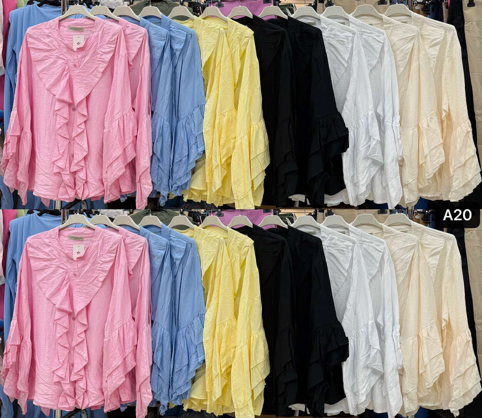 Koszule  Damskie  WŁOSKA  , Size uni, paczka 6szt ,mix kolor