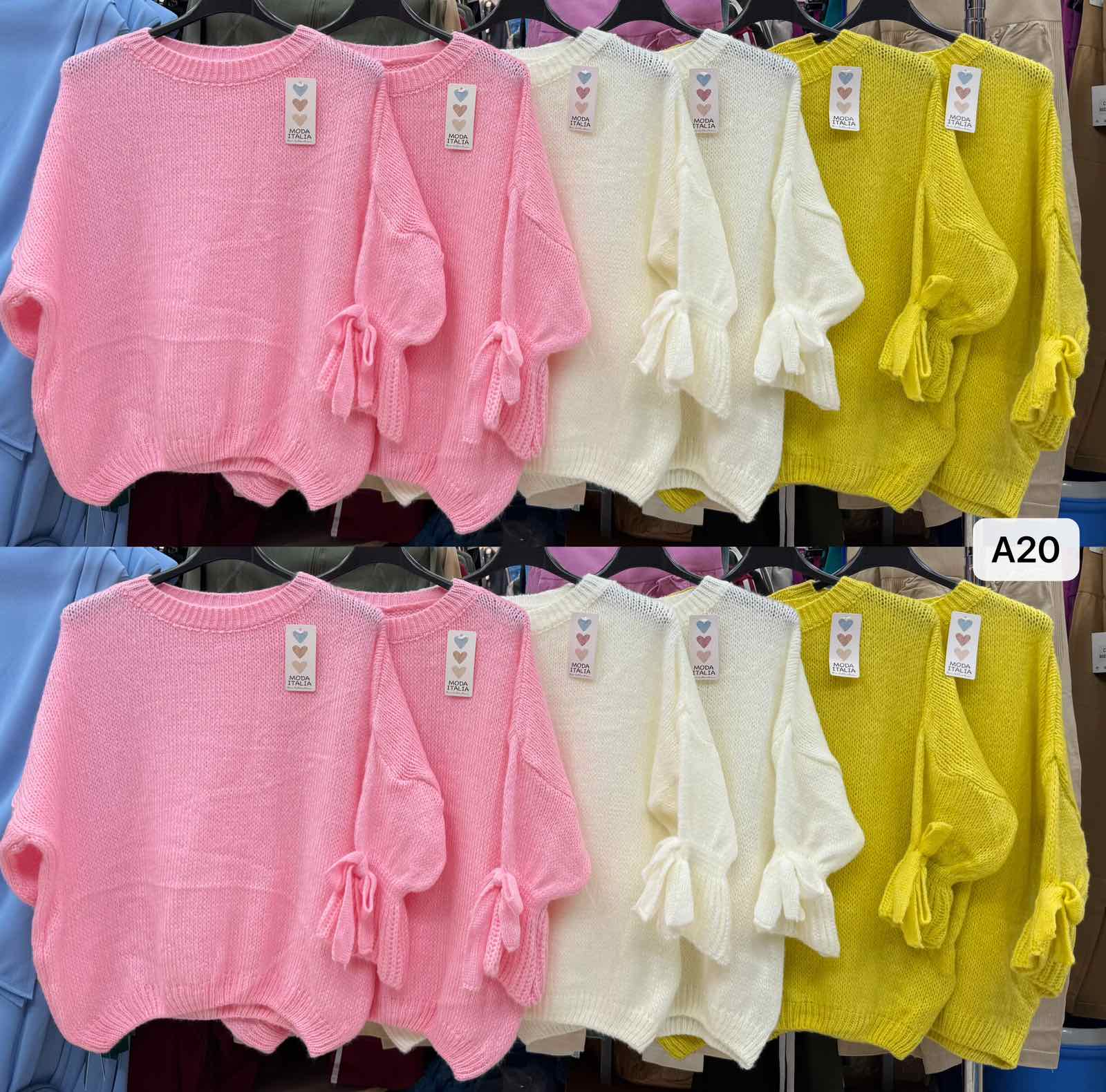 Swetry  Damskie  WŁOSKA  , Size uni, paczka 6szt ,mix kolor