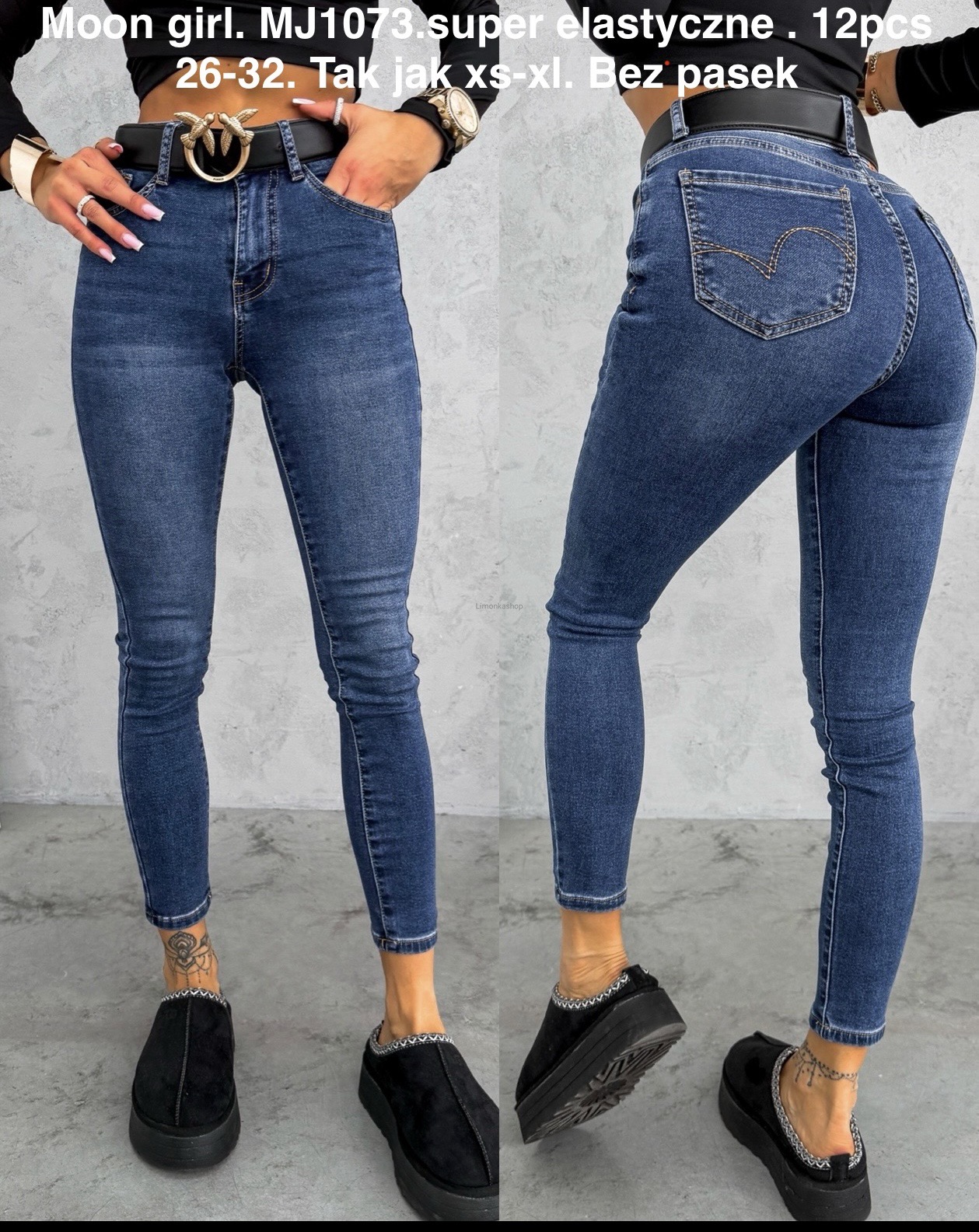 Jeansy damskie , Size 26-32, paczka 12szt,1kolor