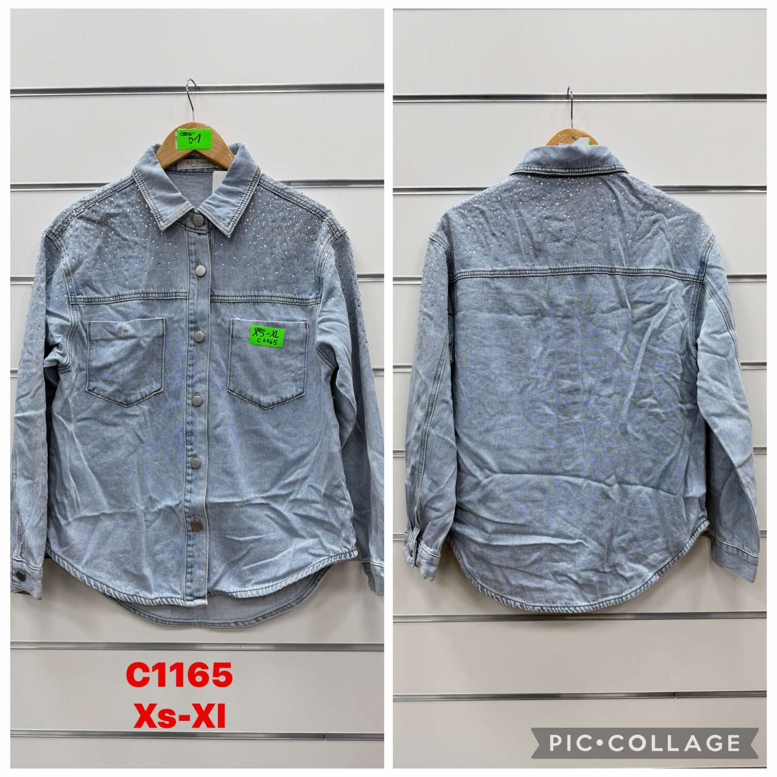 Kurtki Jeansowe damskie , Size xs-xl,paczka 10szt,1kolor
