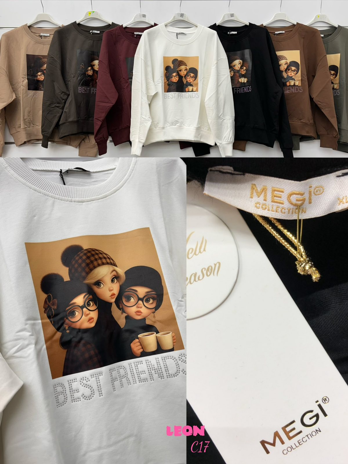 Bluzy Damskie  WŁOSKA  , Size uni, paczka 6szt ,mix kolor