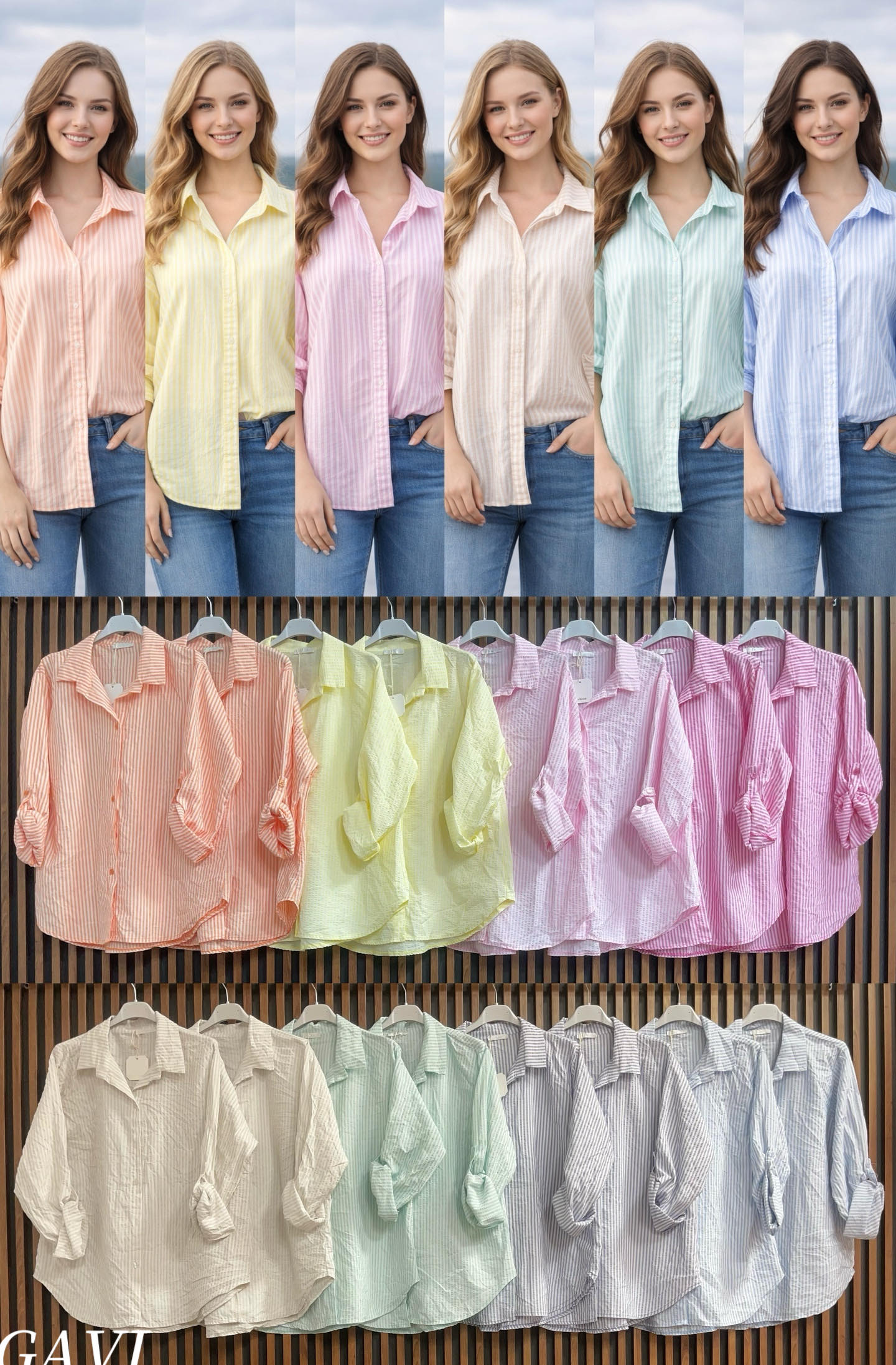 Koszule Damskie  WŁOSKA  , Size uni, paczka 6szt ,mix kolor