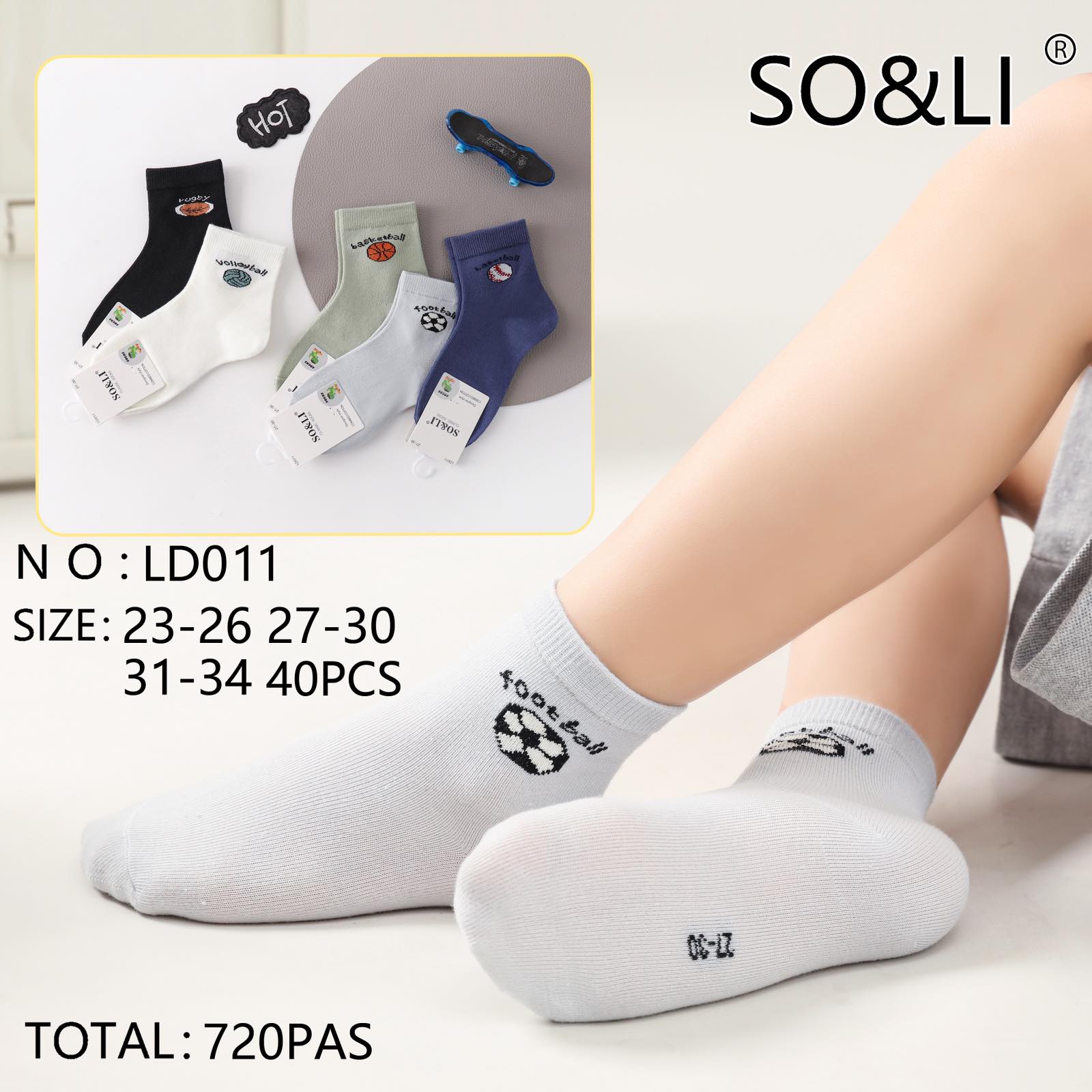 Skarpety DZIECIĘCA.size: 23-34, (40par/paczka)