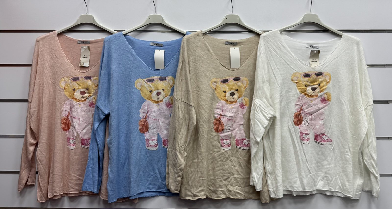 Bluzki Damskie  WŁOSKA  , Size uni, paczka 6szt ,mix kolor