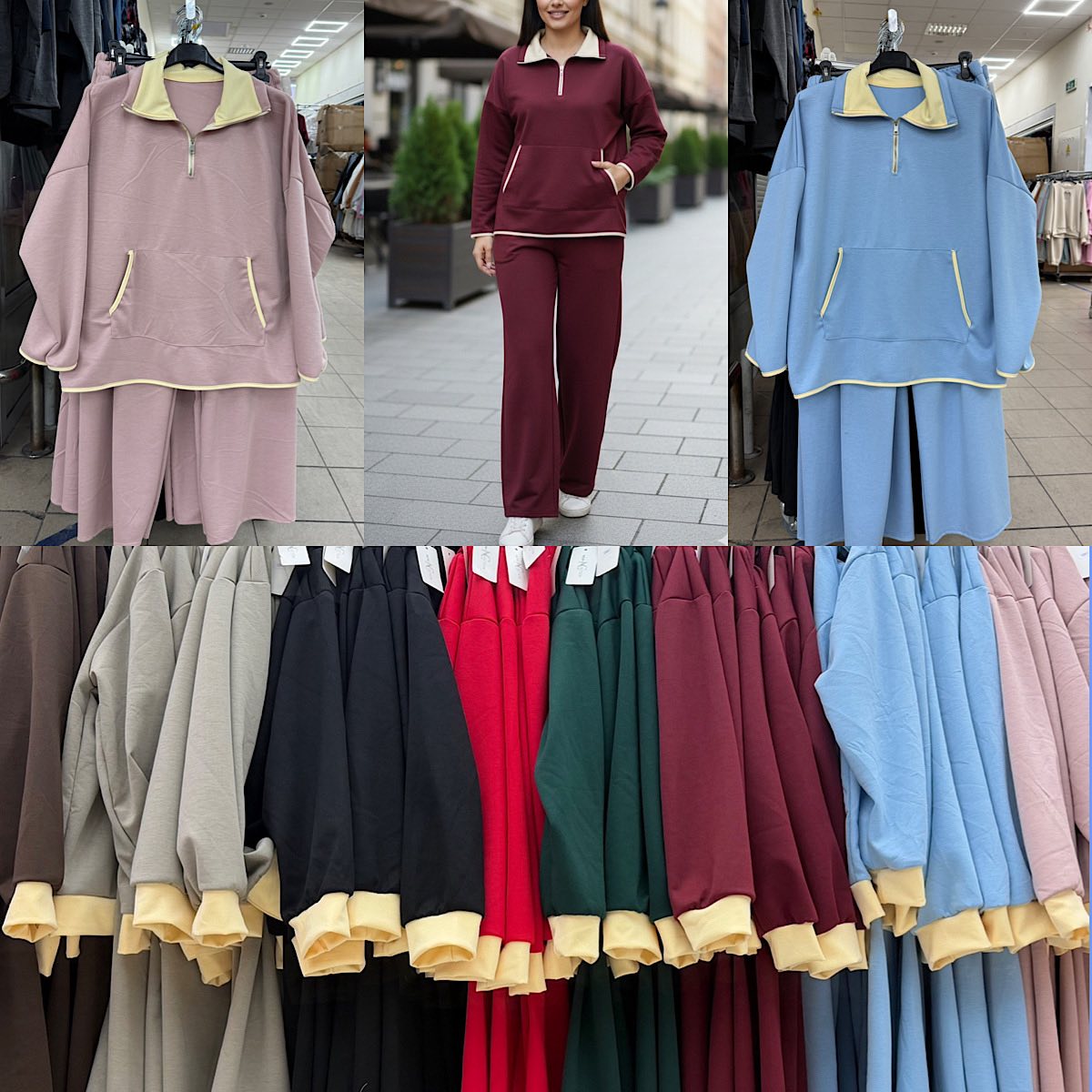 Komplety Damskie  WŁOSKA  , Size uni, paczka 6szt ,mix kolor