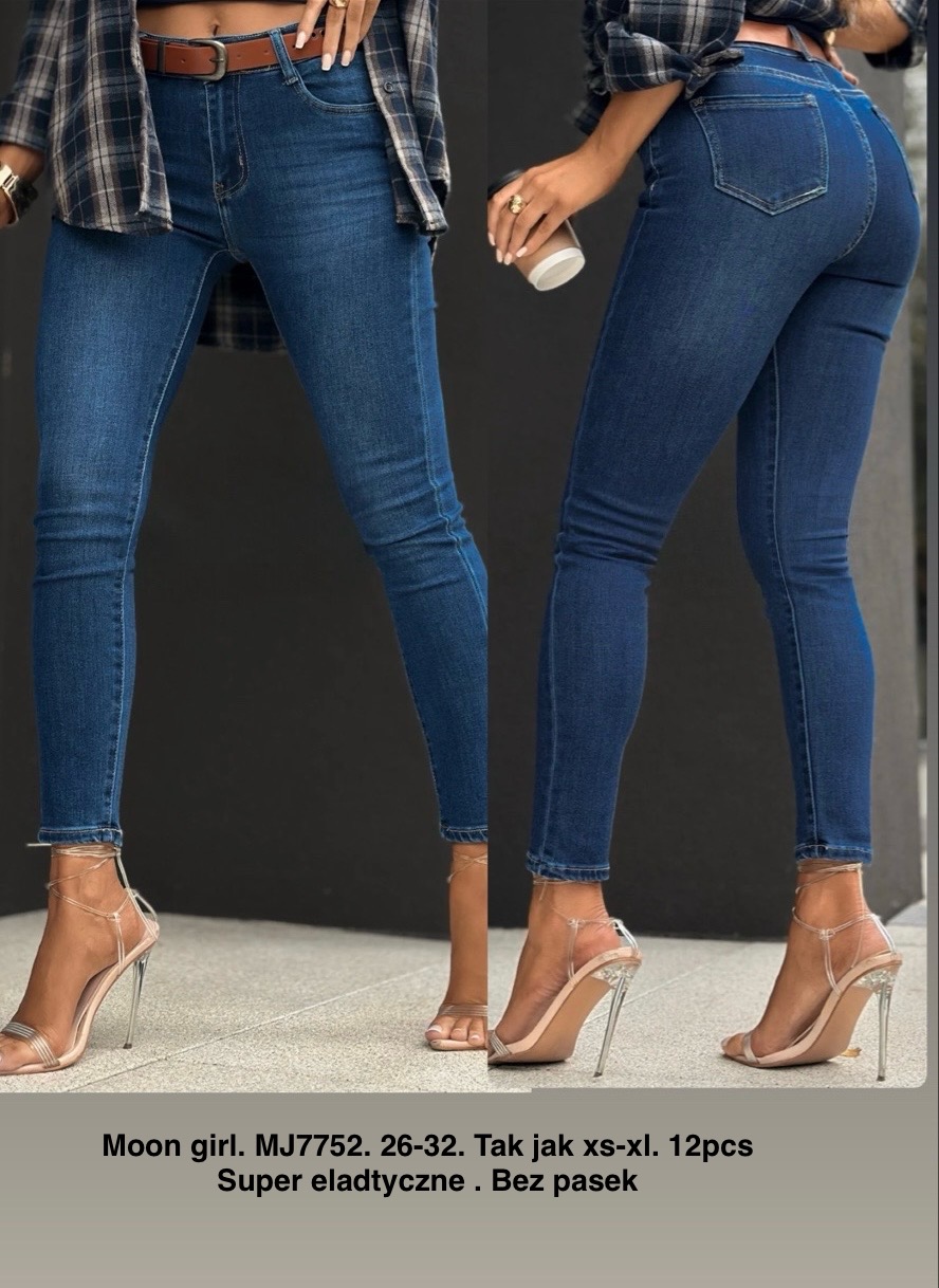 Jeansy damskie , Size xs-xl, paczka 12szt,1kolor