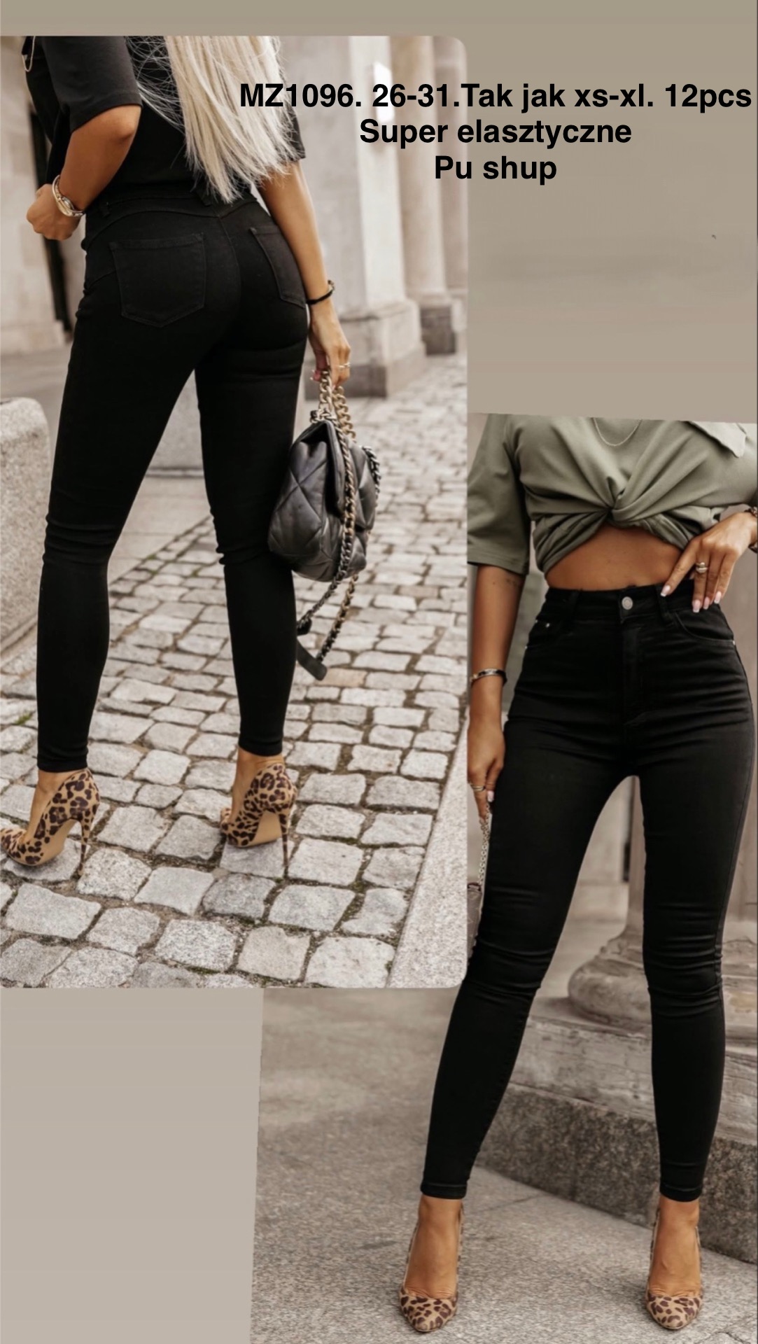 Jeansy damskie , Size xs-xl, paczka 12szt,1kolor