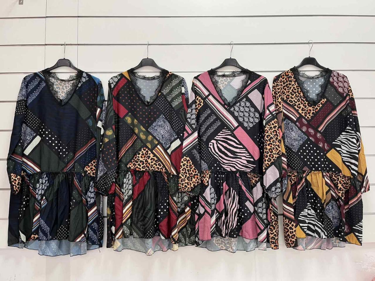 Bluzki Damskie  WŁOSKA  , Size uni, paczka 6szt ,mix kolor