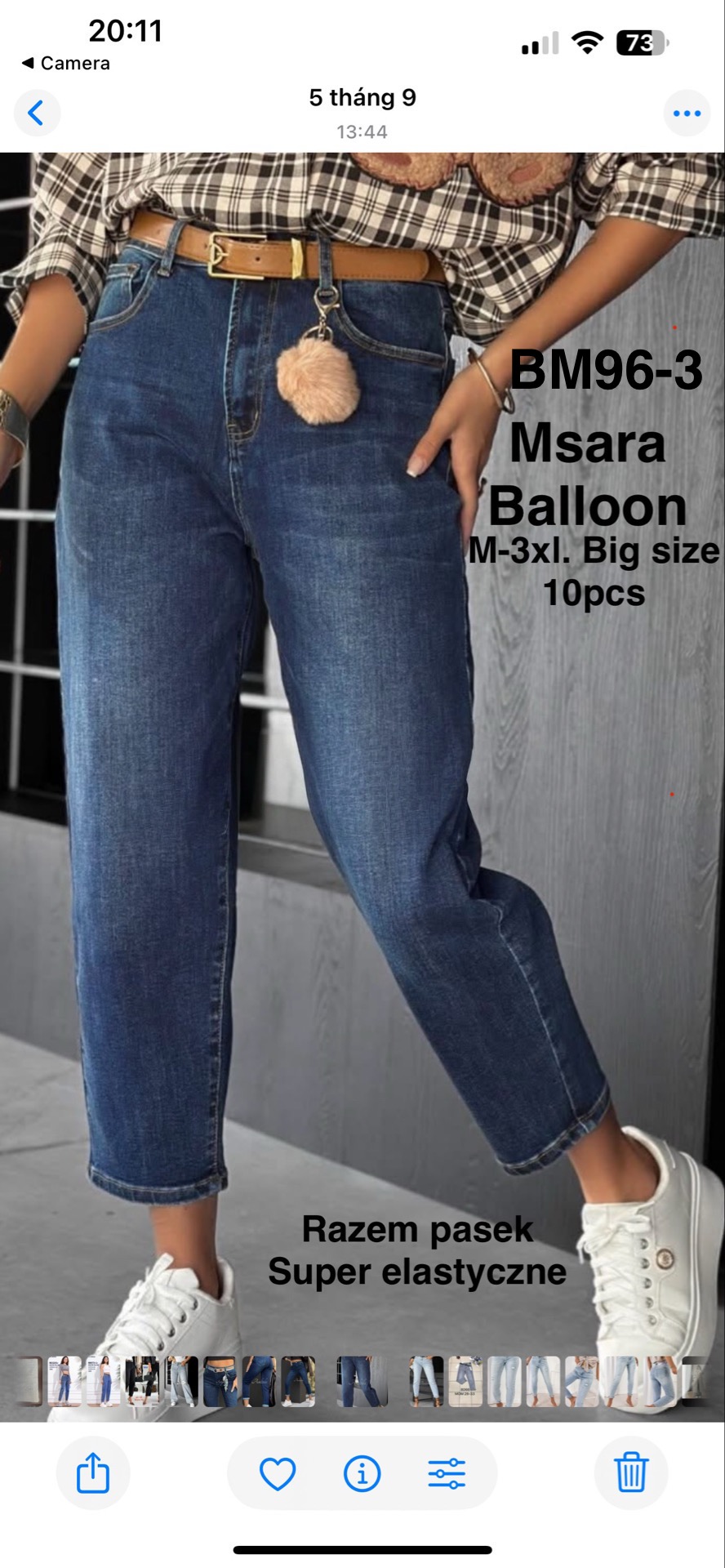 Jeansy damskie , Size m-3xl, paczka 10szt,1kolor