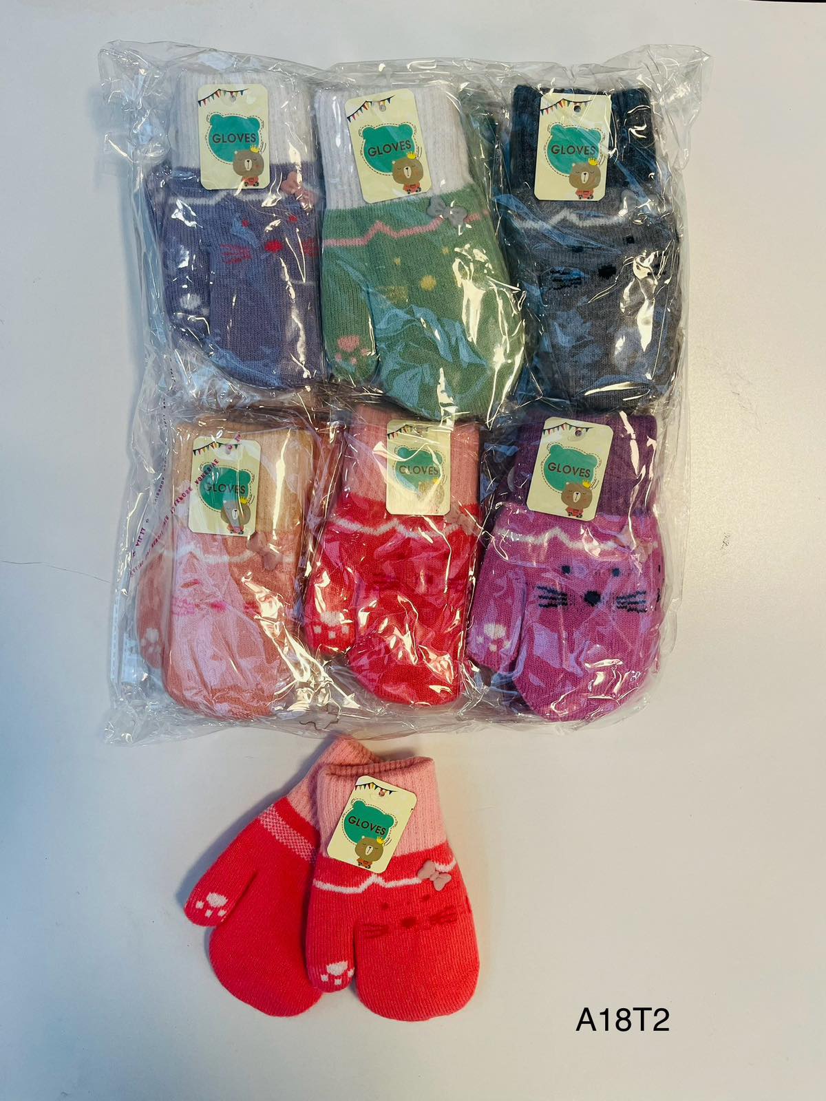 Rękawiczki  DZIECIĘCA, paczka 12szt,mix kolor