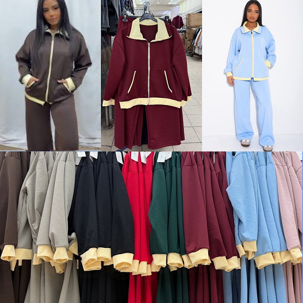 Komplety Damskie  WŁOSKA  , Size uni, paczka 6szt ,mix kolor