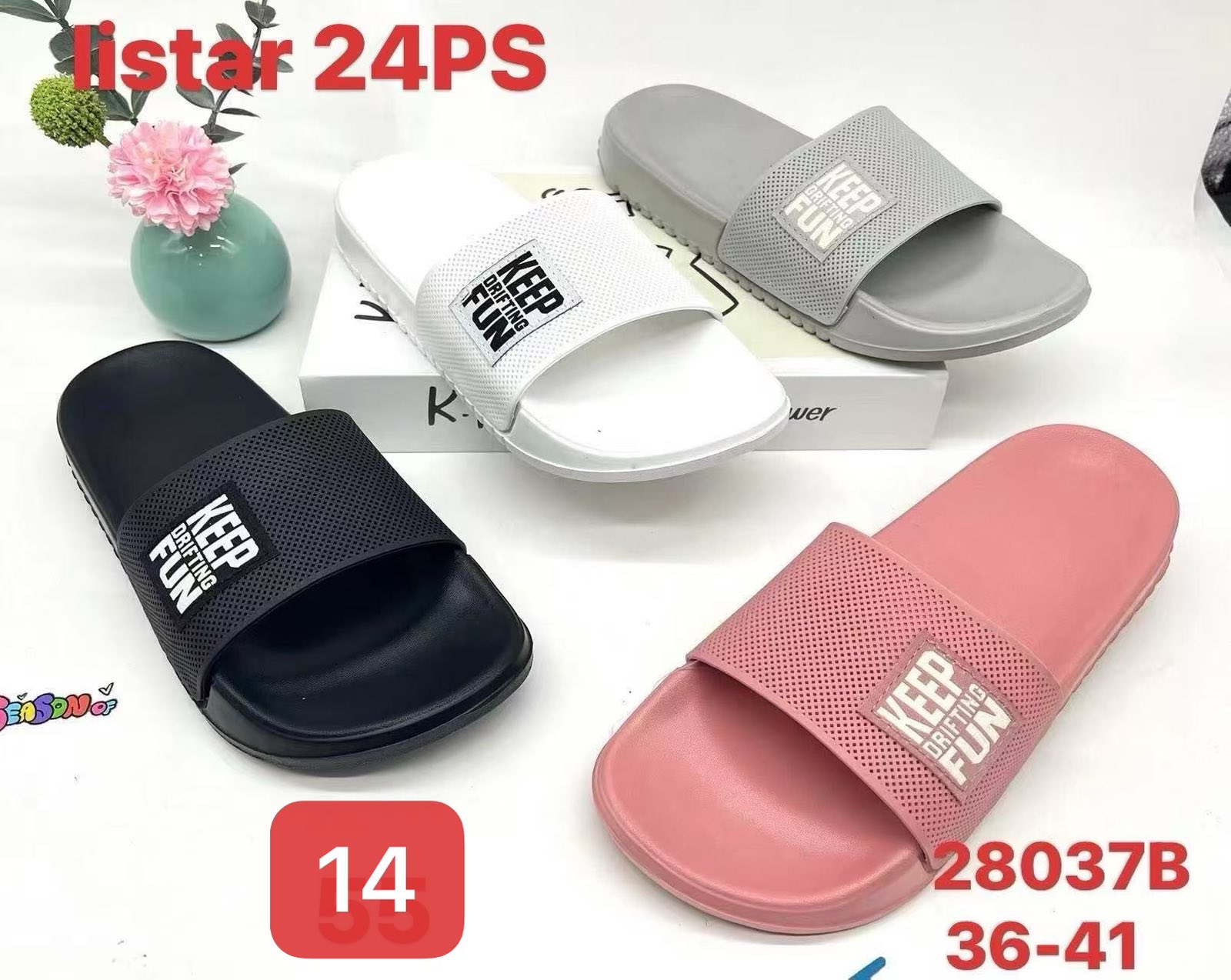 Klapki DAMSKIE (36-41, 24par)