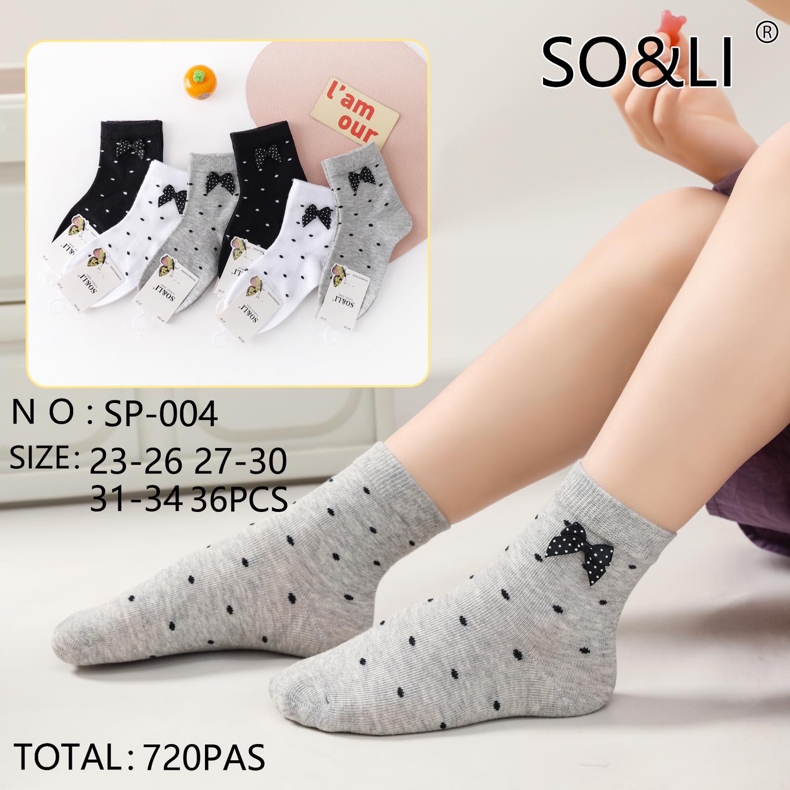 Skarpety DZIECIĘCA .size: 23-36, (36par/paczka)