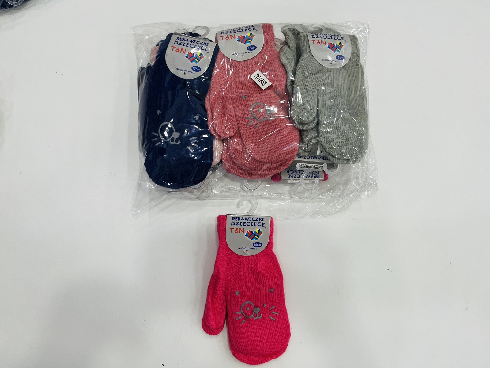 Rękawiczki Gruby DZIECIĘCA, paczka 12szt,mix kolor