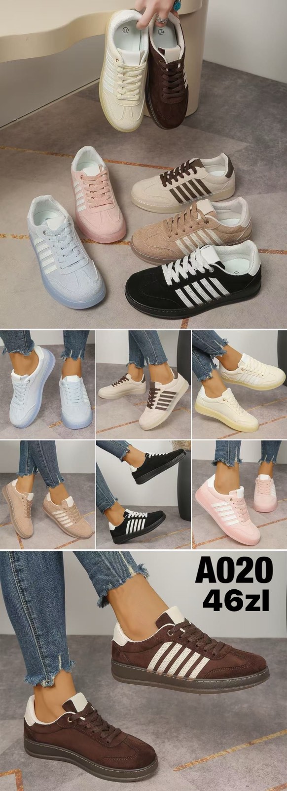 Buty Sportowe DAMSKIE (36-41, 12par)